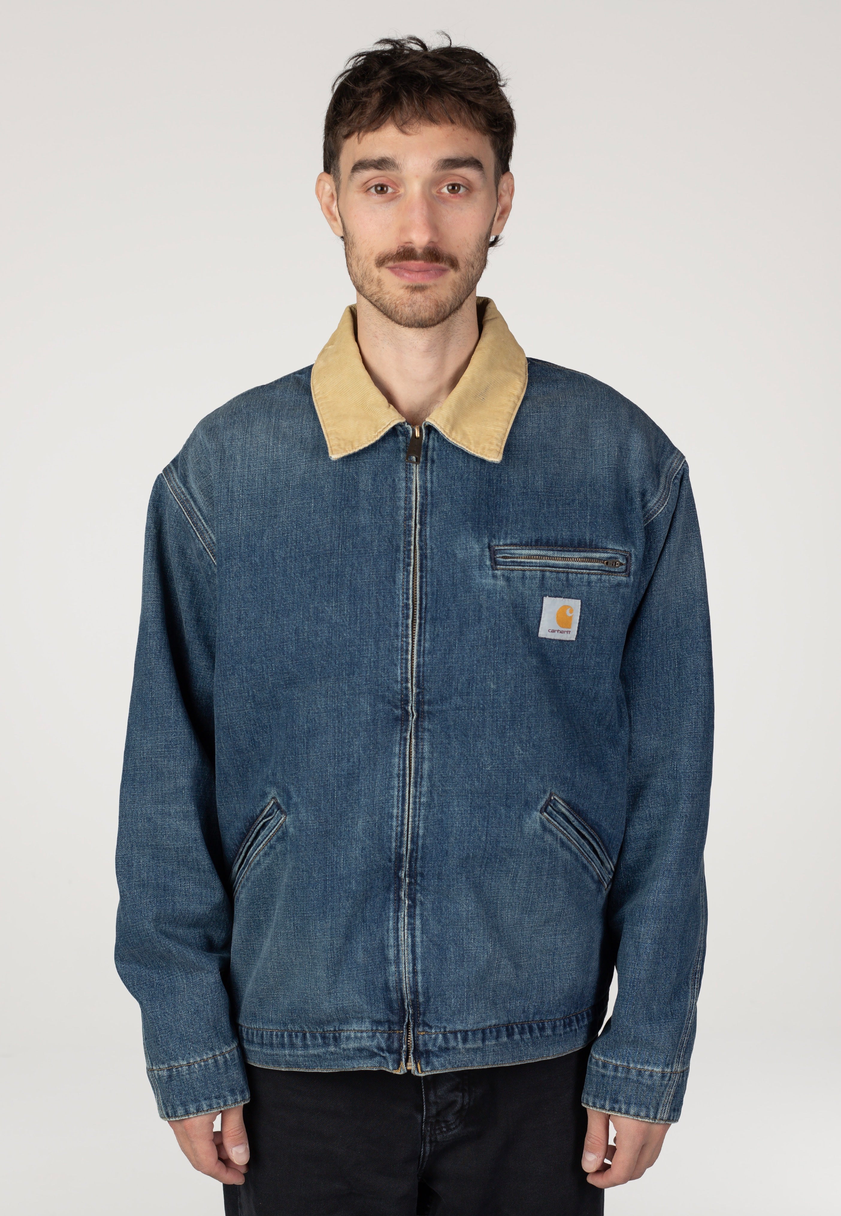 Carhartt WIP OG Detroit Dark Used Wash Blue/Dusty H Brown - Jacket