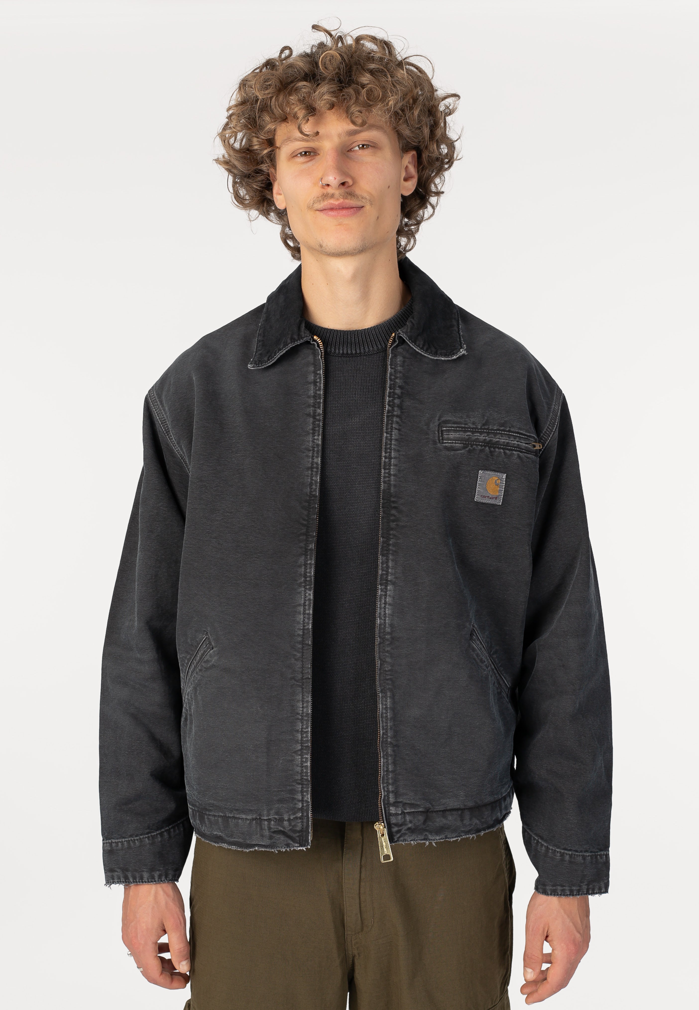 Carhartt WIP - OG Detroit Destroy Wash Black/Black - Jacket | Men-Image