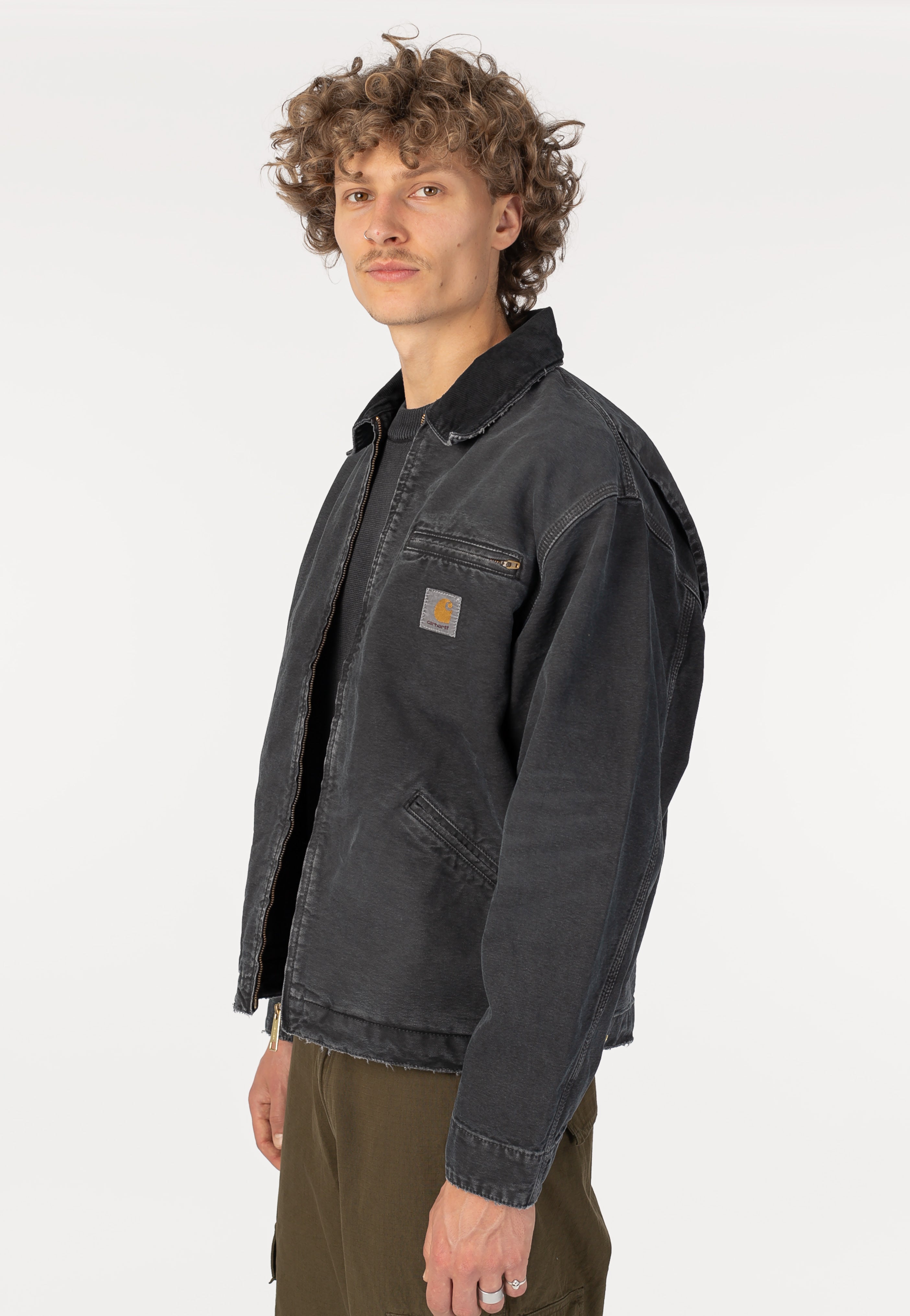 Carhartt WIP - OG Detroit Destroy Wash Black/Black - Jacket | Men-Image