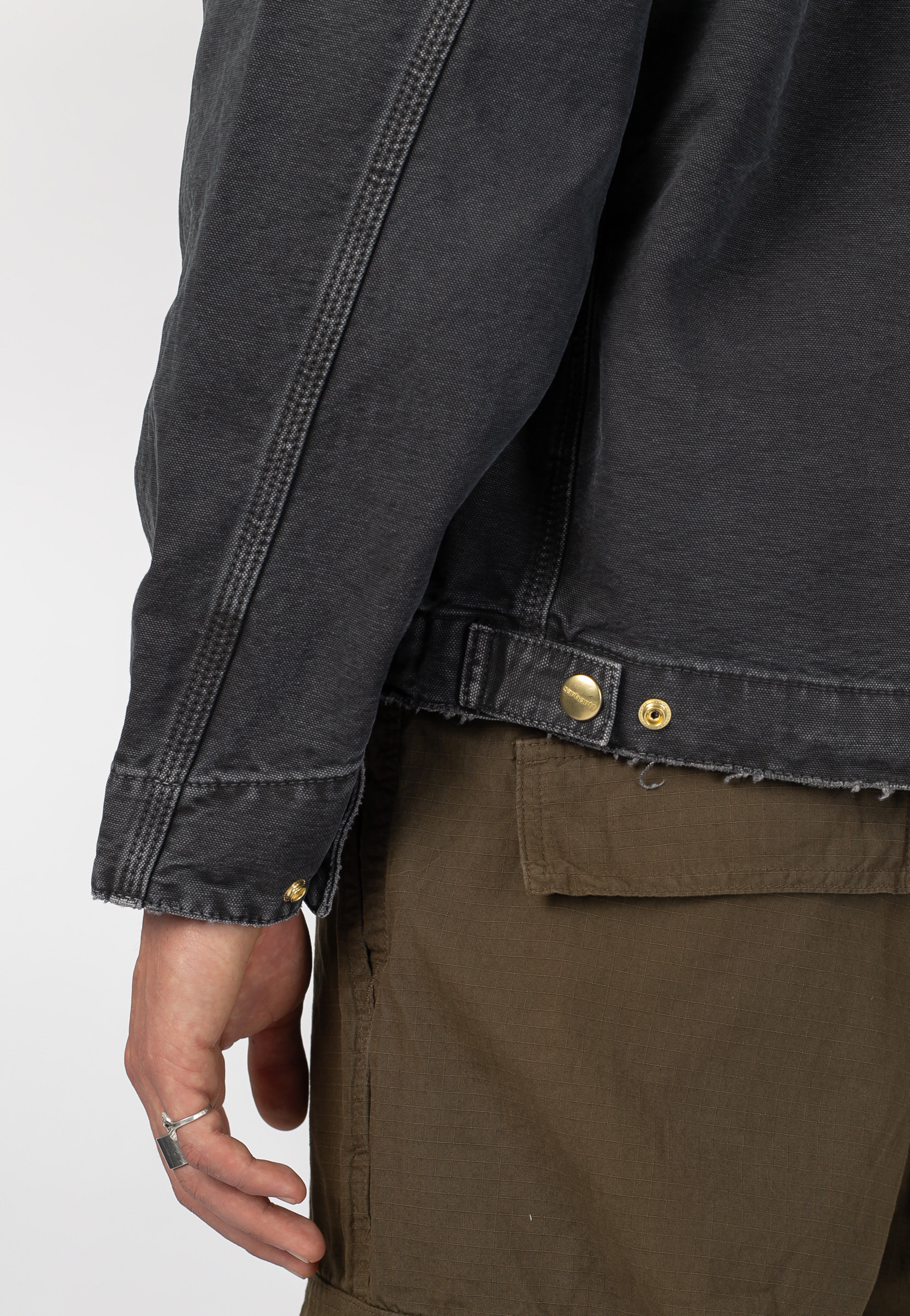 Carhartt WIP - OG Detroit Destroy Wash Black/Black - Jacket | Men-Image