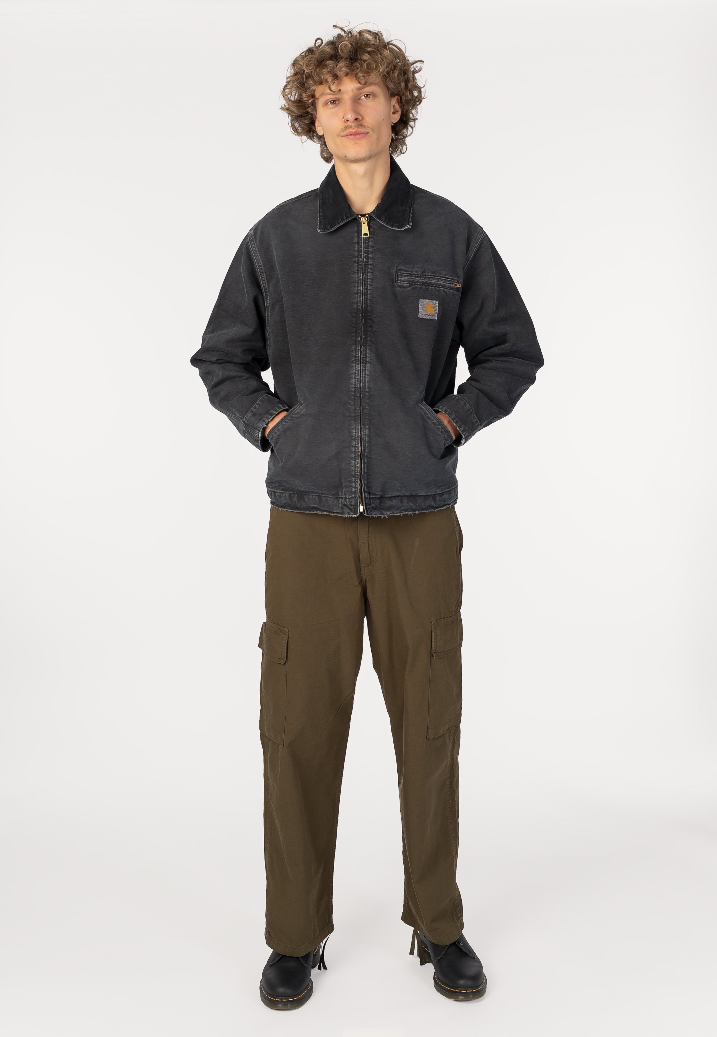 Carhartt WIP OG Detroit Destroy Wash Black/Black - Jacket | Impericon
