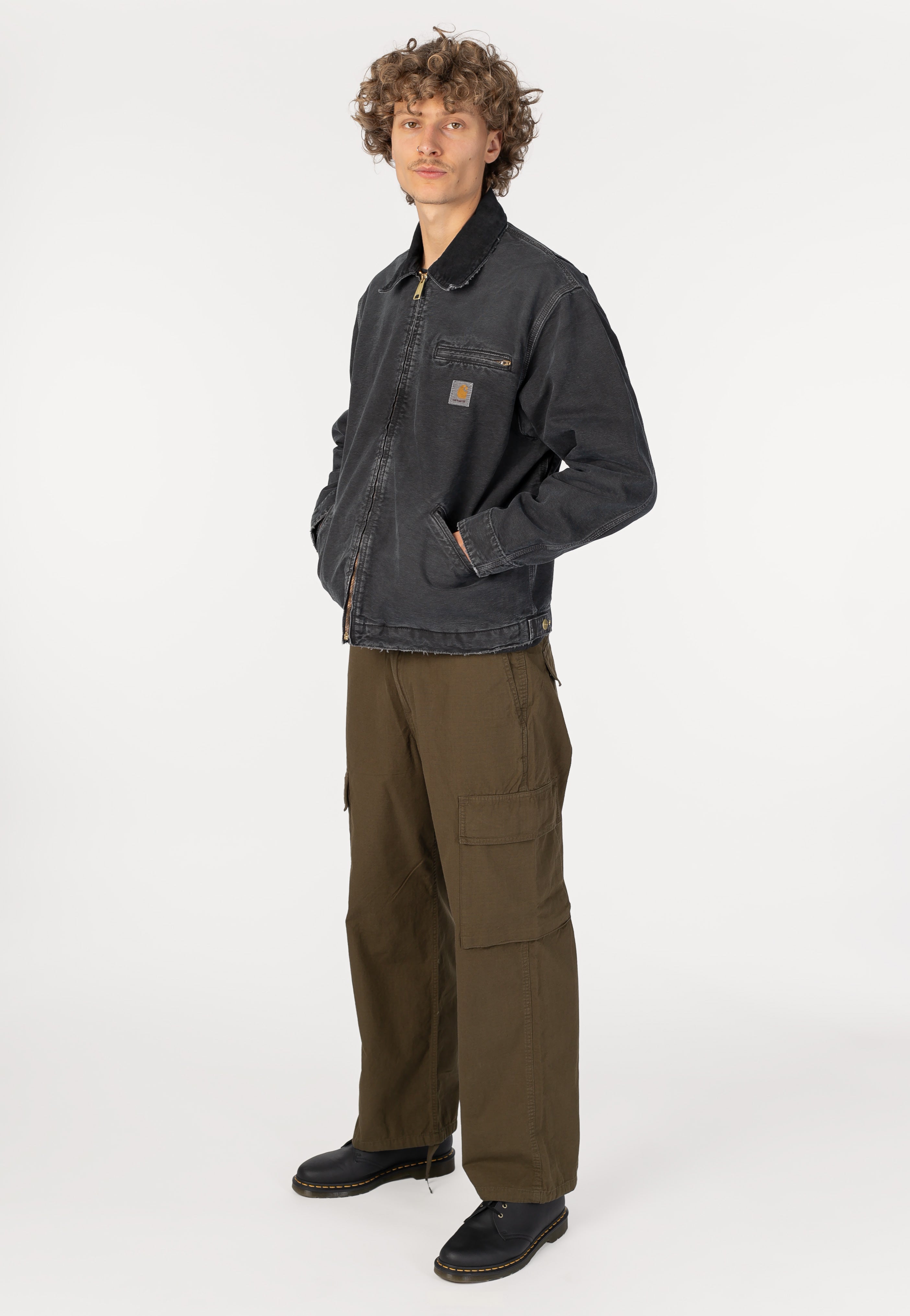 Carhartt WIP - OG Detroit Destroy Wash Black/Black - Jacket | Men-Image