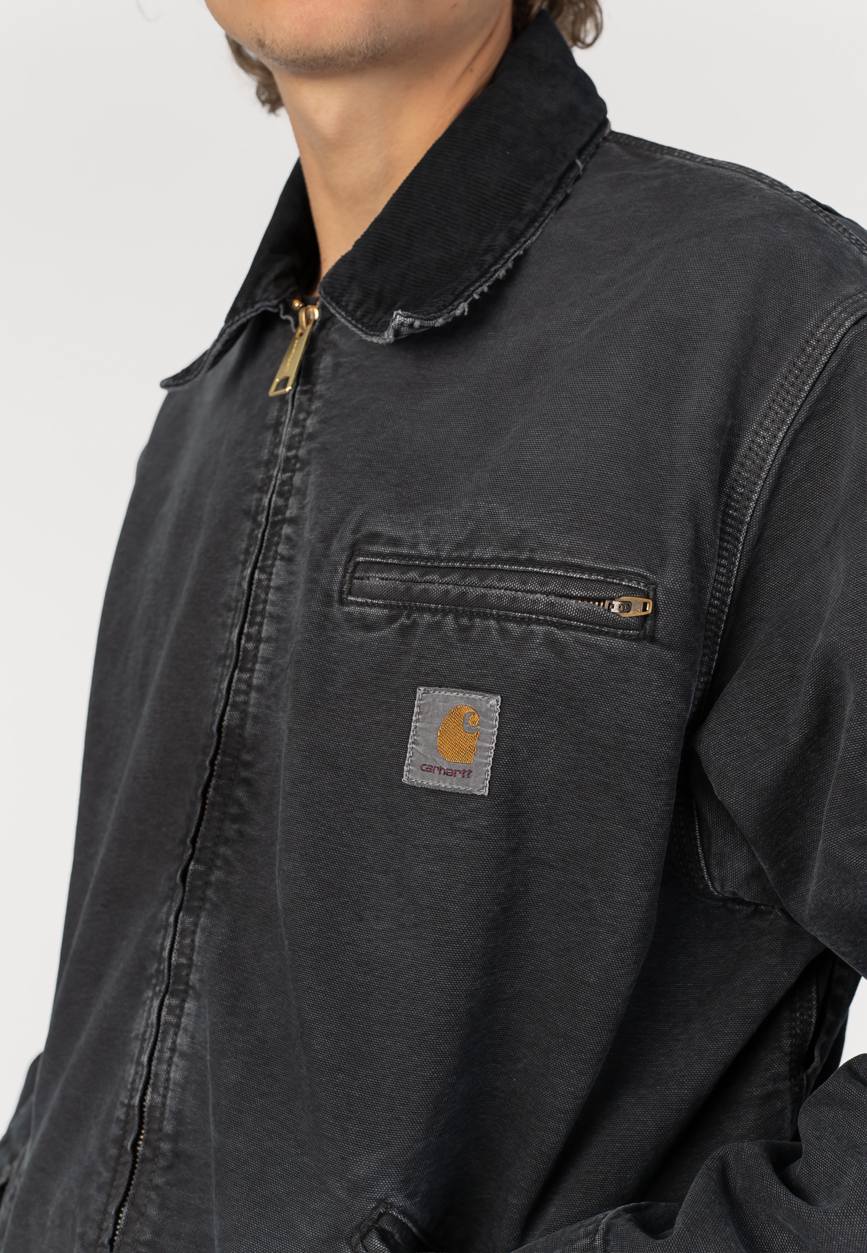 Carhartt WIP - OG Detroit Destroy Wash Black/Black - Jacket | Men-Image