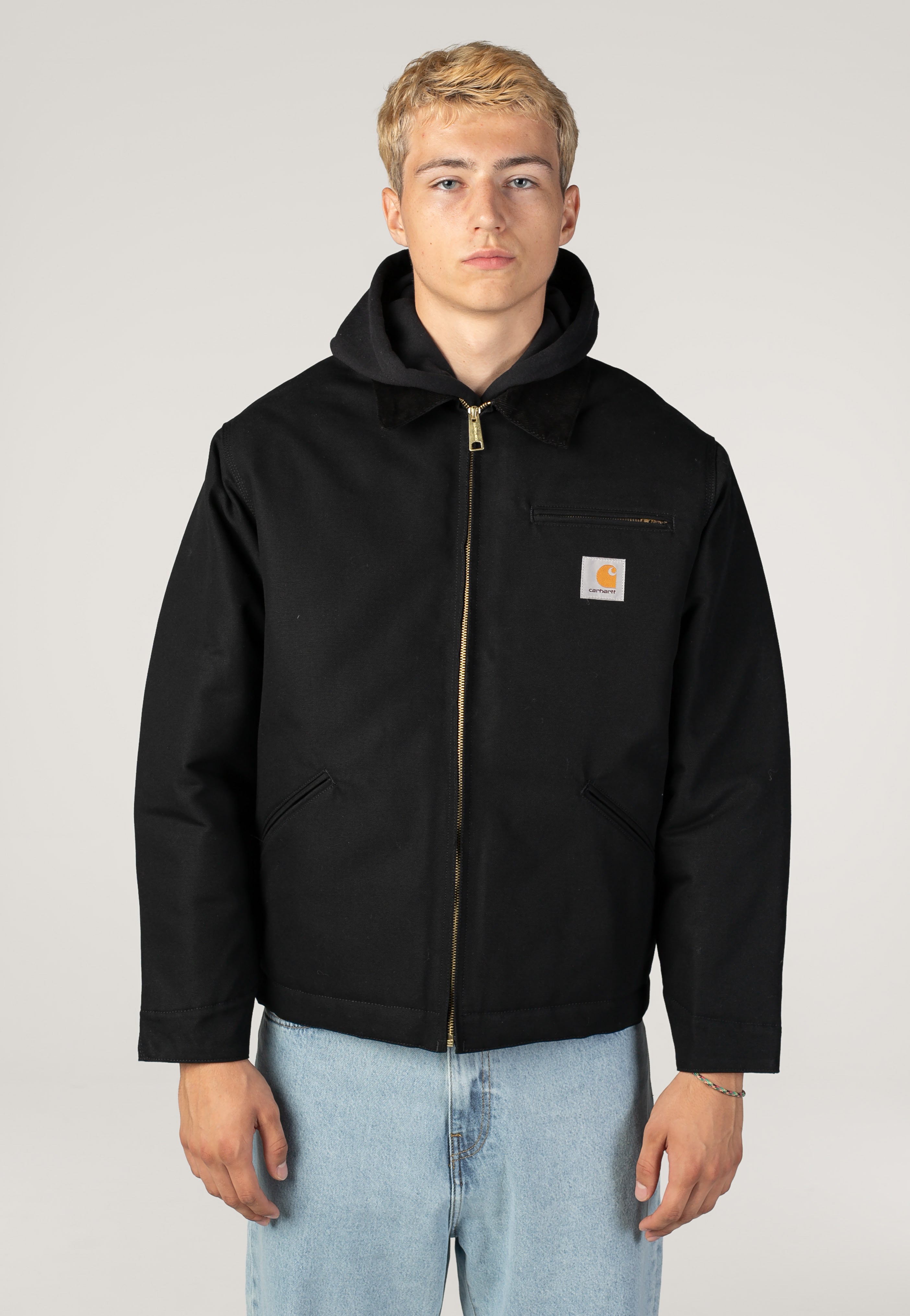 Carhartt WIP OG Detroit Rigid Black/Black Jacket | Men-Image