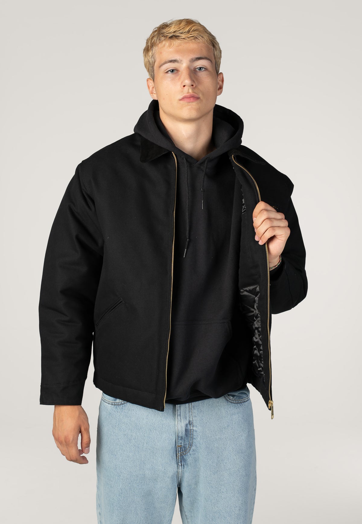 Carhartt WIP OG Detroit Rigid Black/Black Bunda | Men-Image