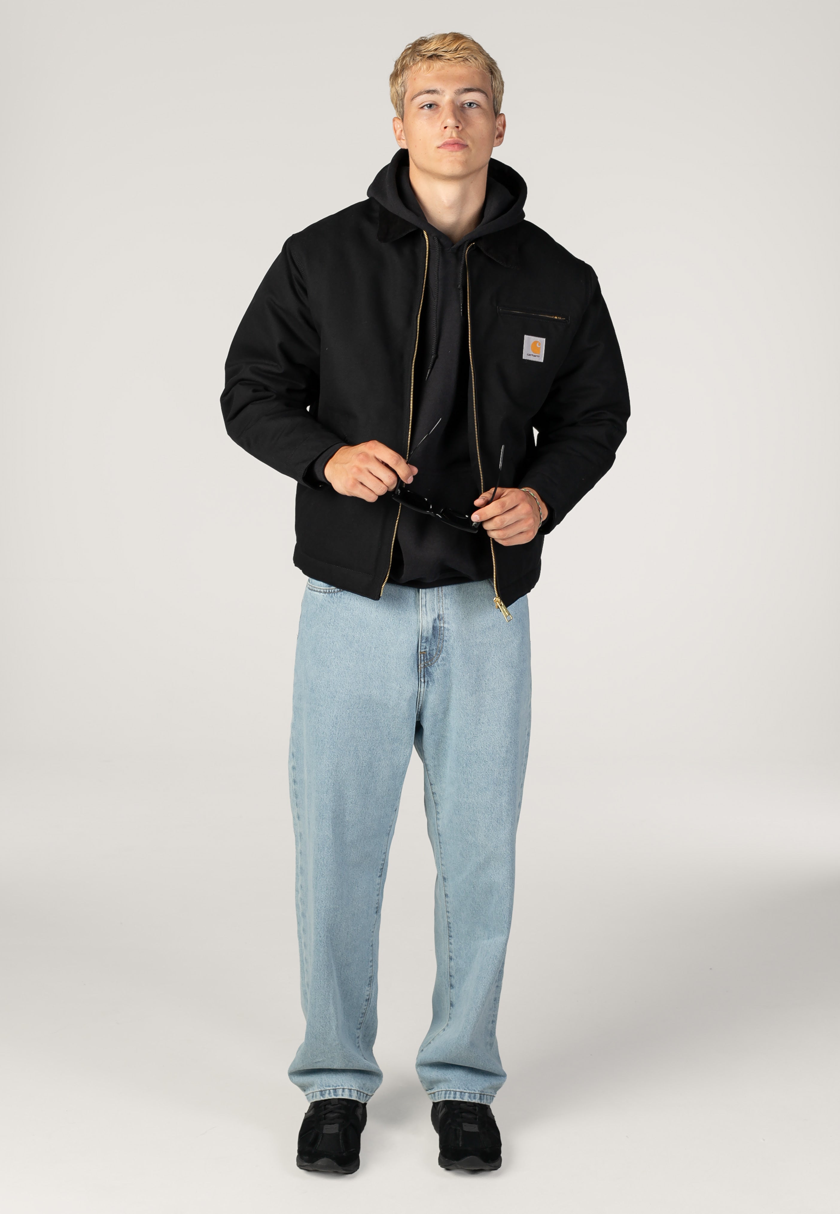 Carhartt WIP OG Detroit Rigid Black/Black Jacket | Men-Image