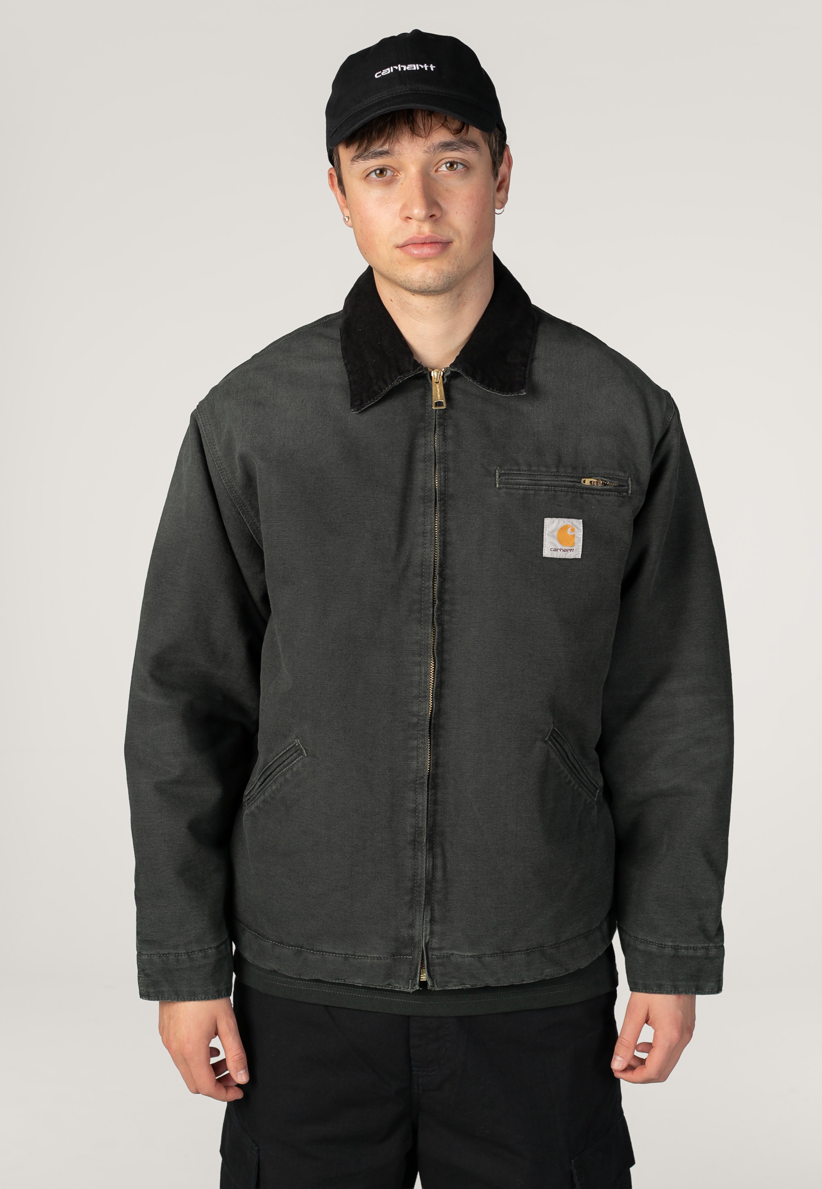 Carhartt WIP OG Detroit Stone Canvas Raven/Black Veste | Men-Image