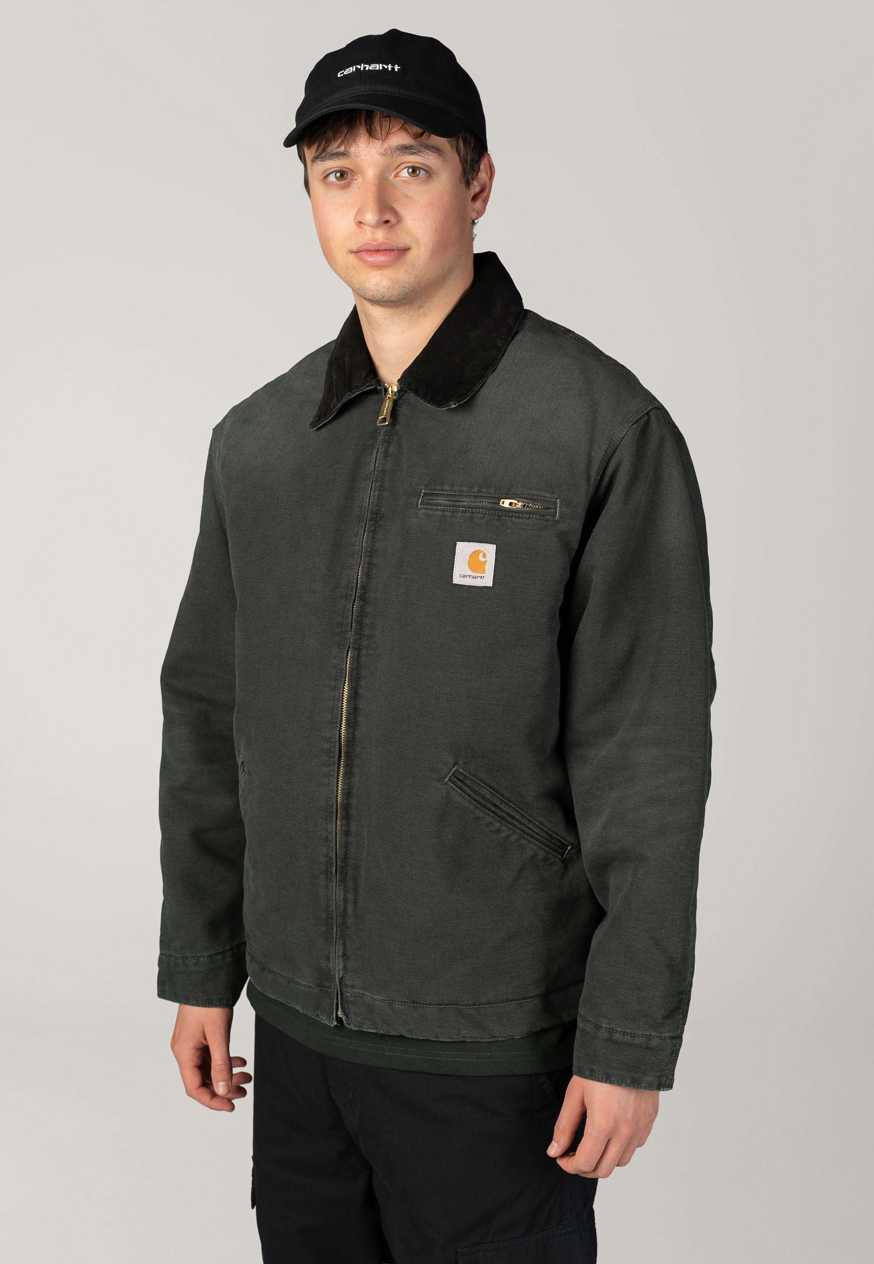Carhartt WIP OG Detroit Stone Canvas Raven/Black Veste | Men-Image