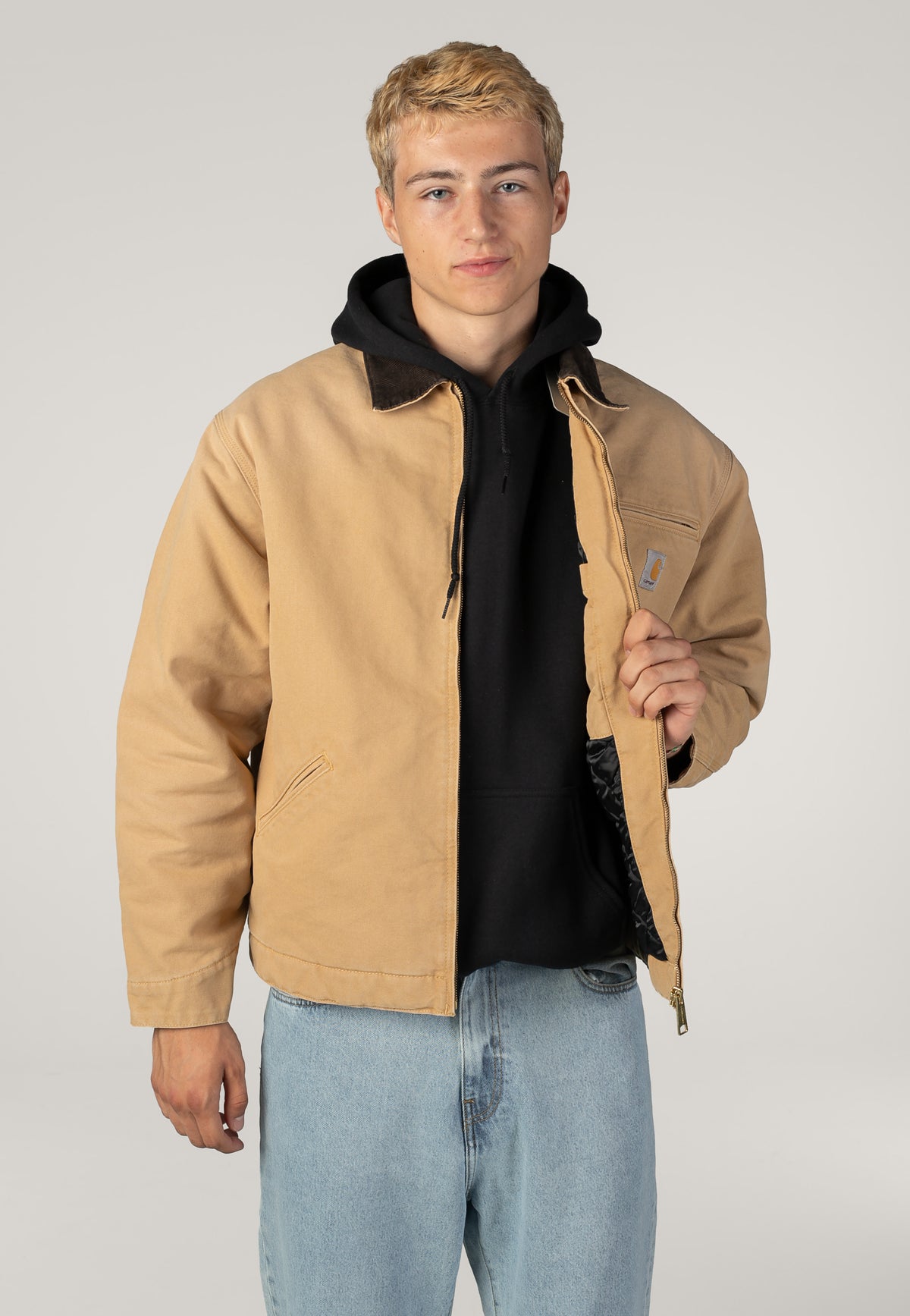 Carhartt WIP - OG Detroit Stone Canvas Wip Dusty H/Tobacco - Jacket | Men-Image