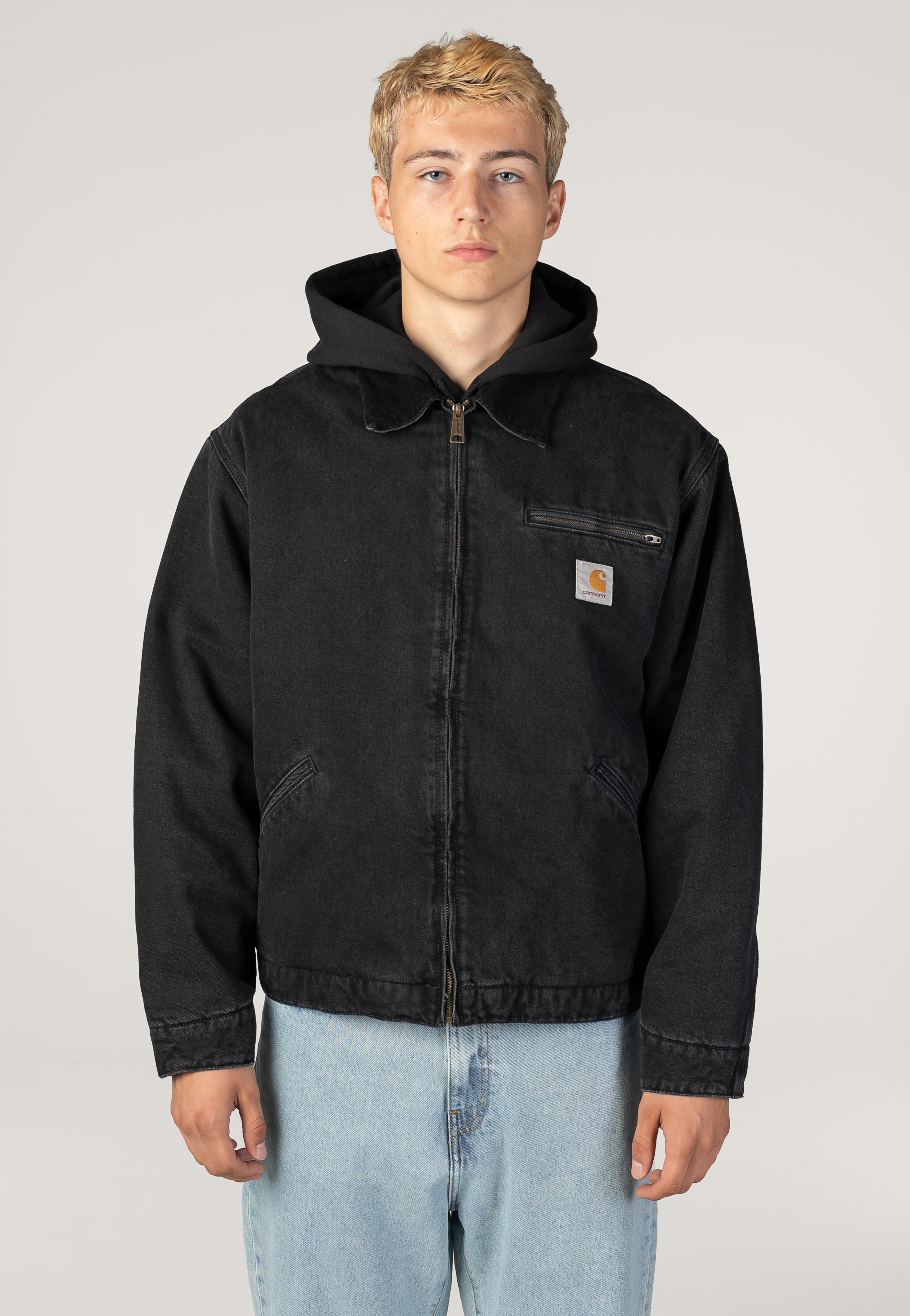 Carhartt WIP OG Detroit Stone Washed Black/Black Jacke | Men-Image