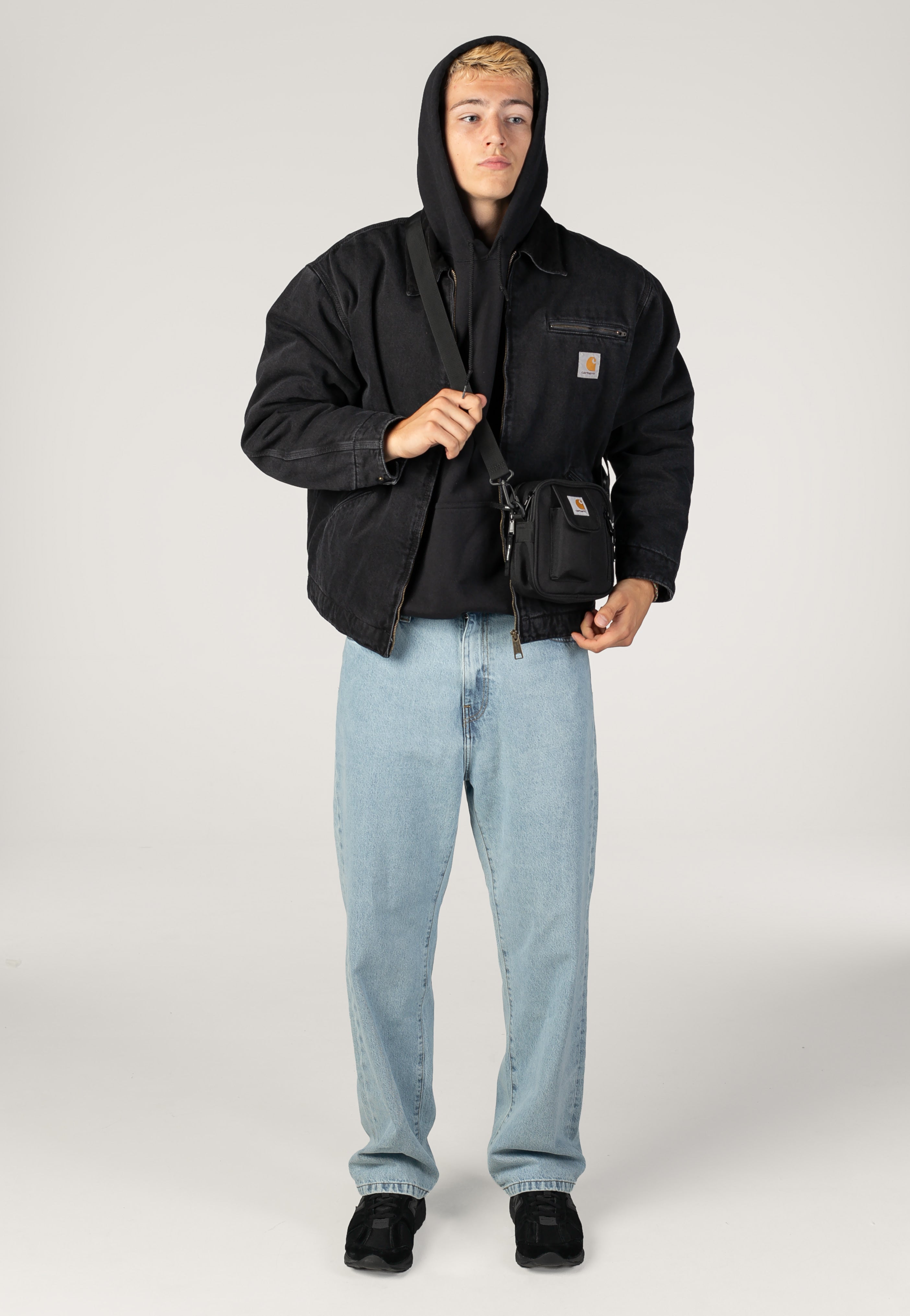 Carhartt WIP OG Detroit Stone Washed Black/Black Jacke | Men-Image