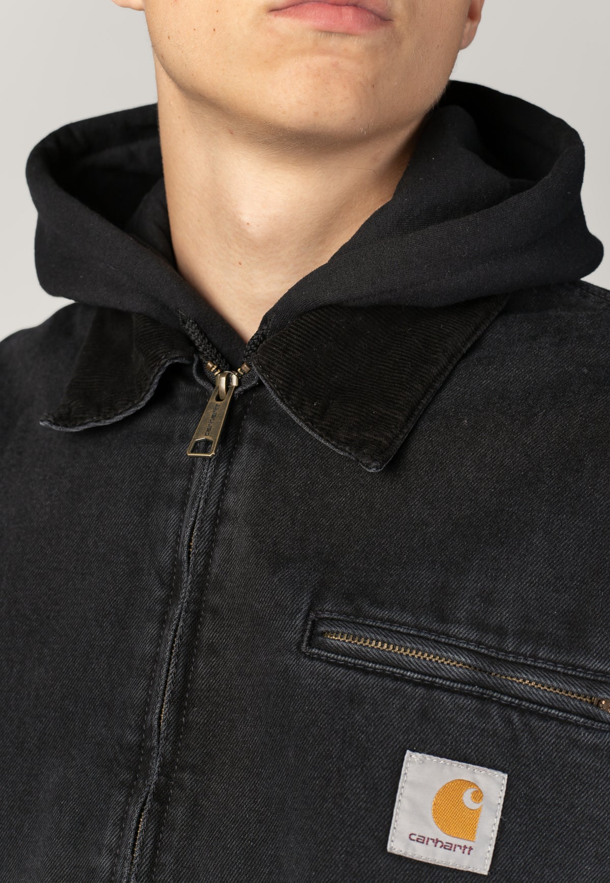 Carhartt WIP OG Detroit Stone Washed Black/Black Jacke | Men-Image