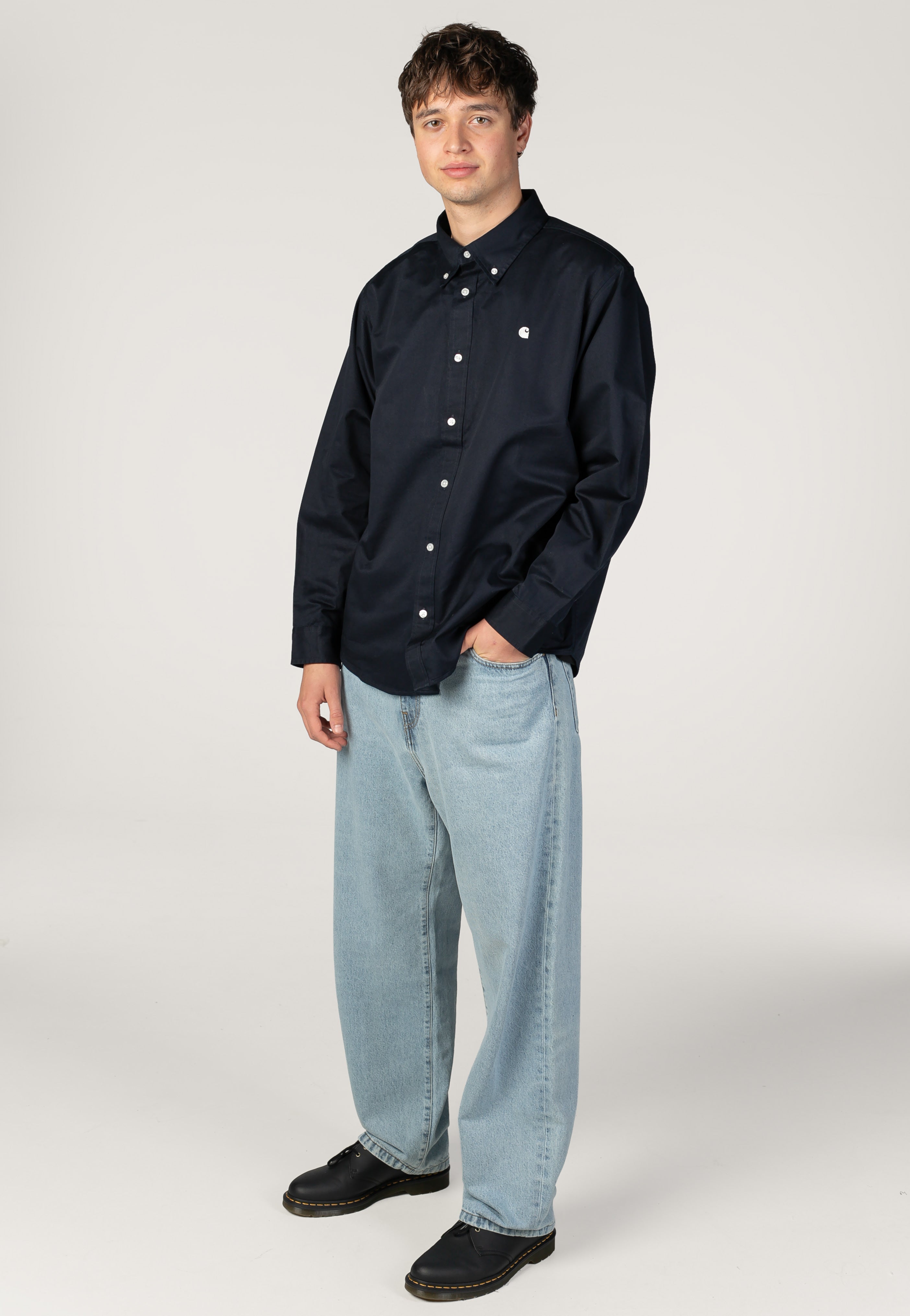 Carhartt WIP OG Madison Dark Navy Koszula | Men-Image