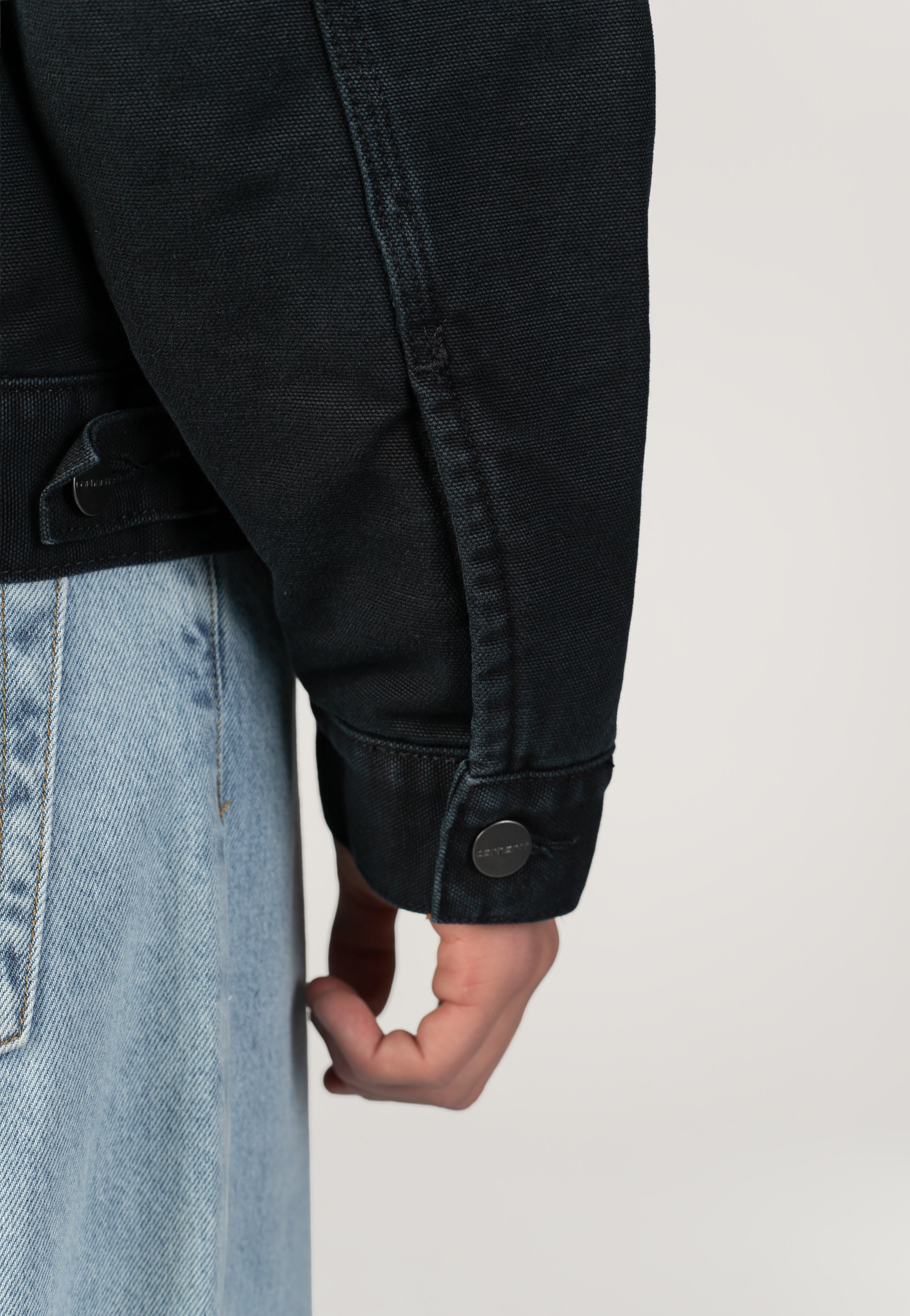 Carhartt WIP Og Trucker Stone Canvas Black/Black Kurtka | Men-Image