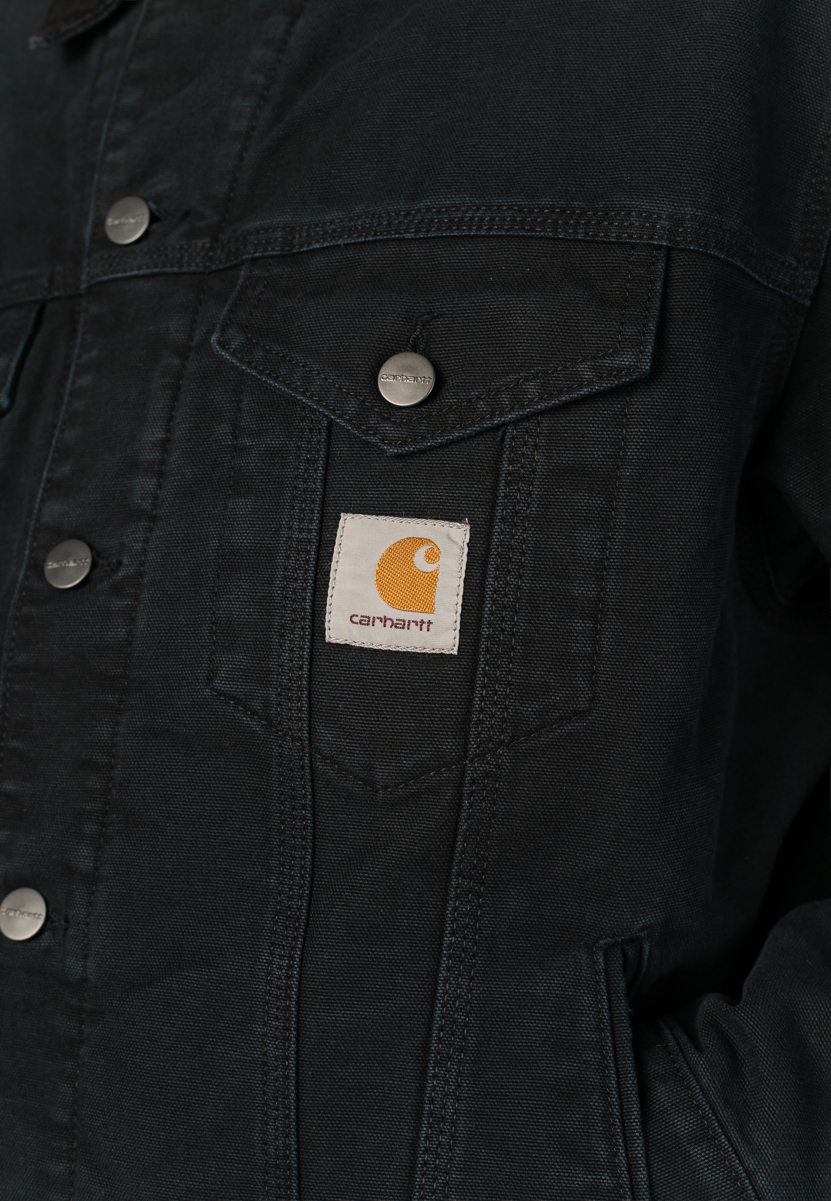 Carhartt WIP Og Trucker Stone Canvas Black/Black Kurtka | Men-Image