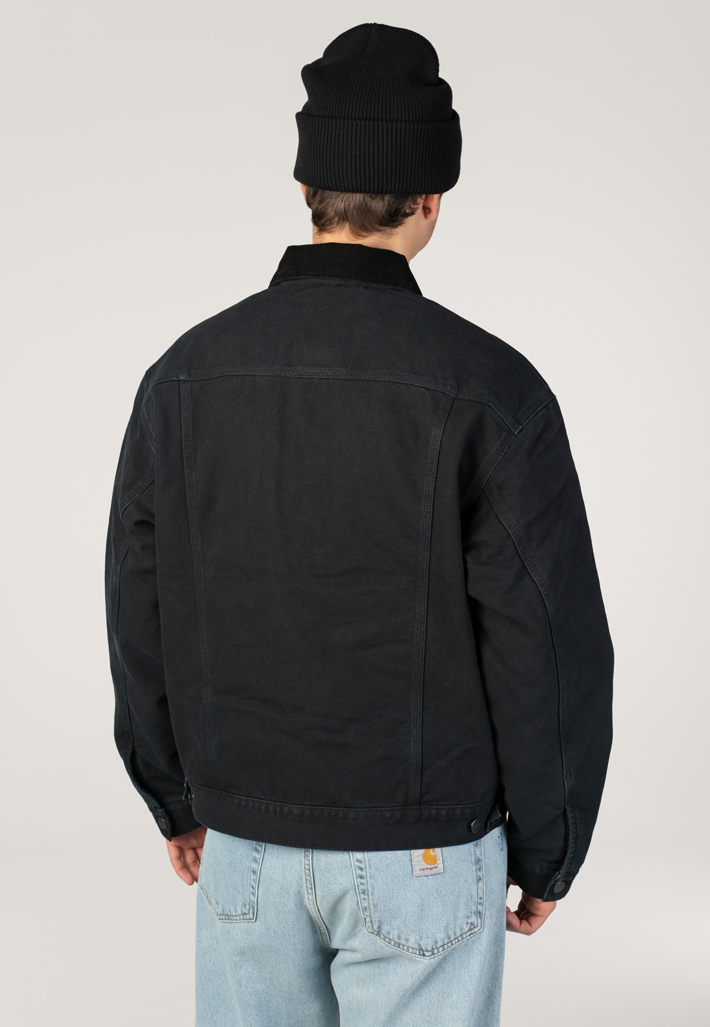 Carhartt WIP Og Trucker Stone Canvas Black/Black Kurtka | Men-Image