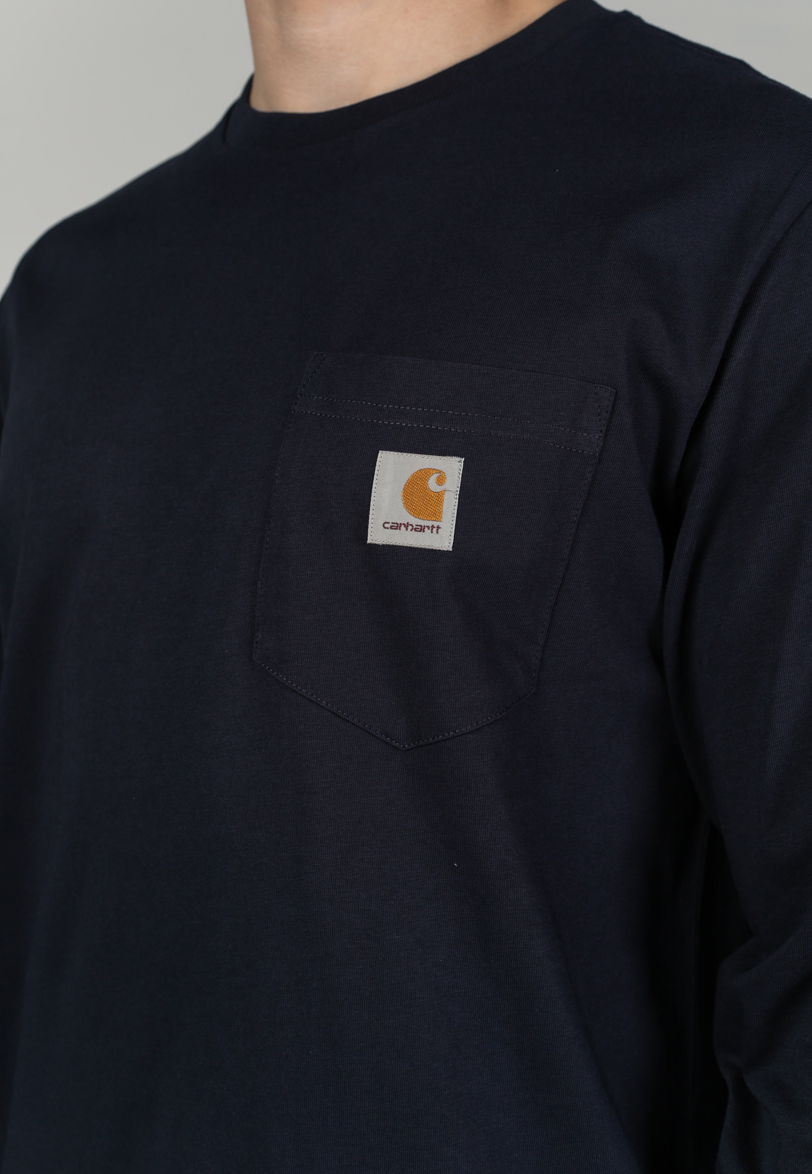 Carhartt WIP - Pocket Dark Navy - Longsleeve | Men-Image
