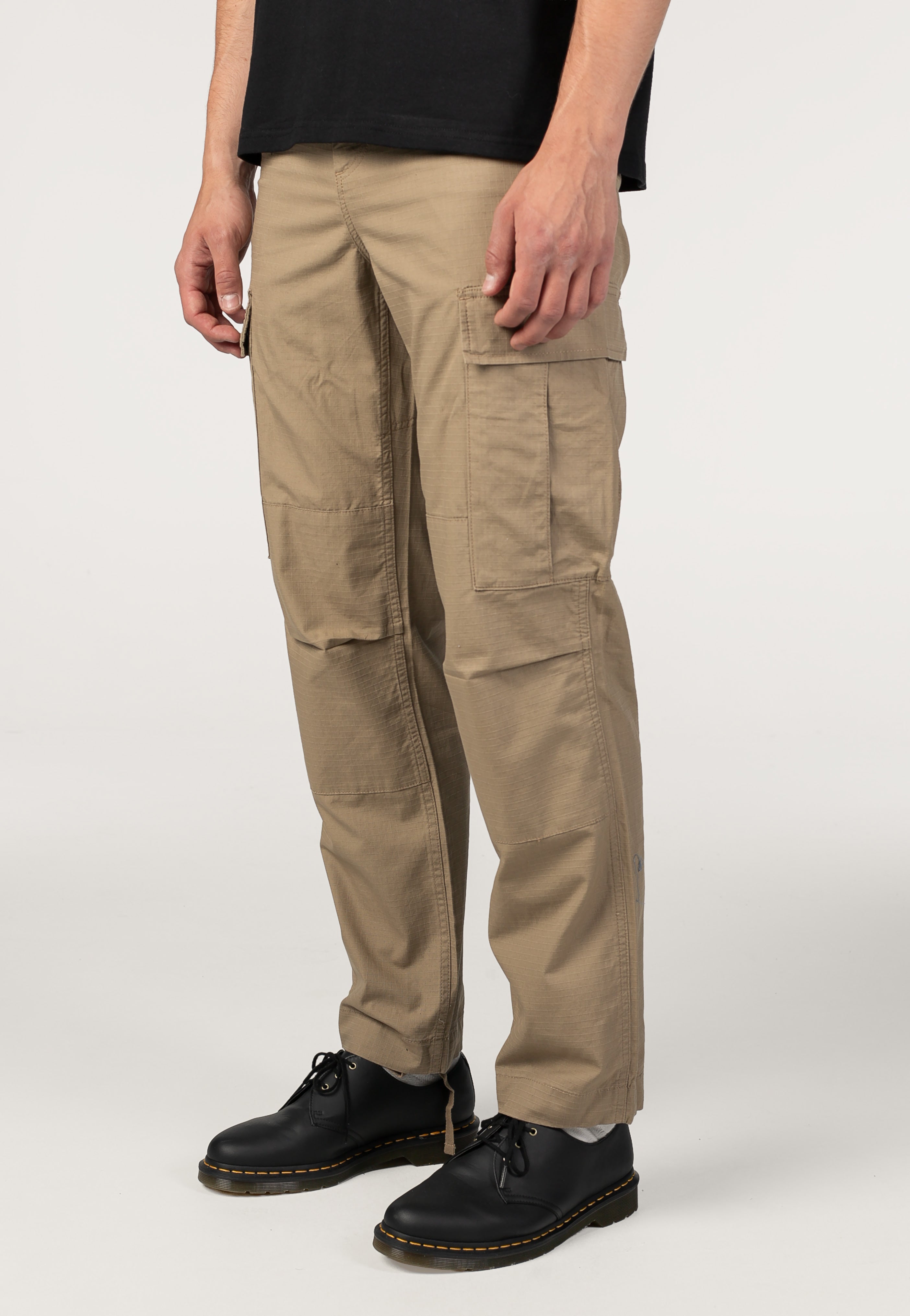 Carhartt WIP - Regular Cargo Rinsed Leather - Pants | Men-Image