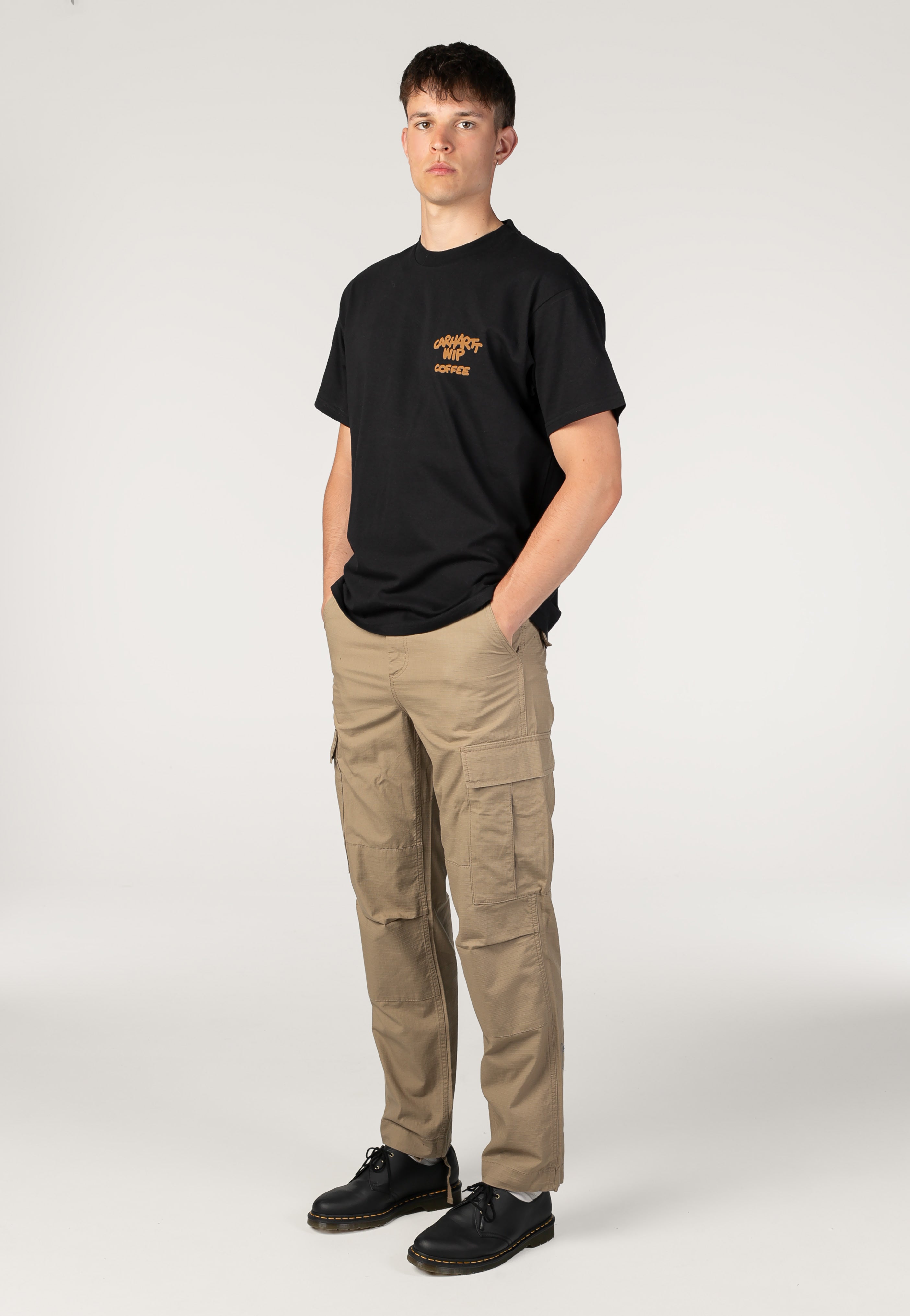 Carhartt WIP - Regular Cargo Rinsed Leather - Pants | Men-Image