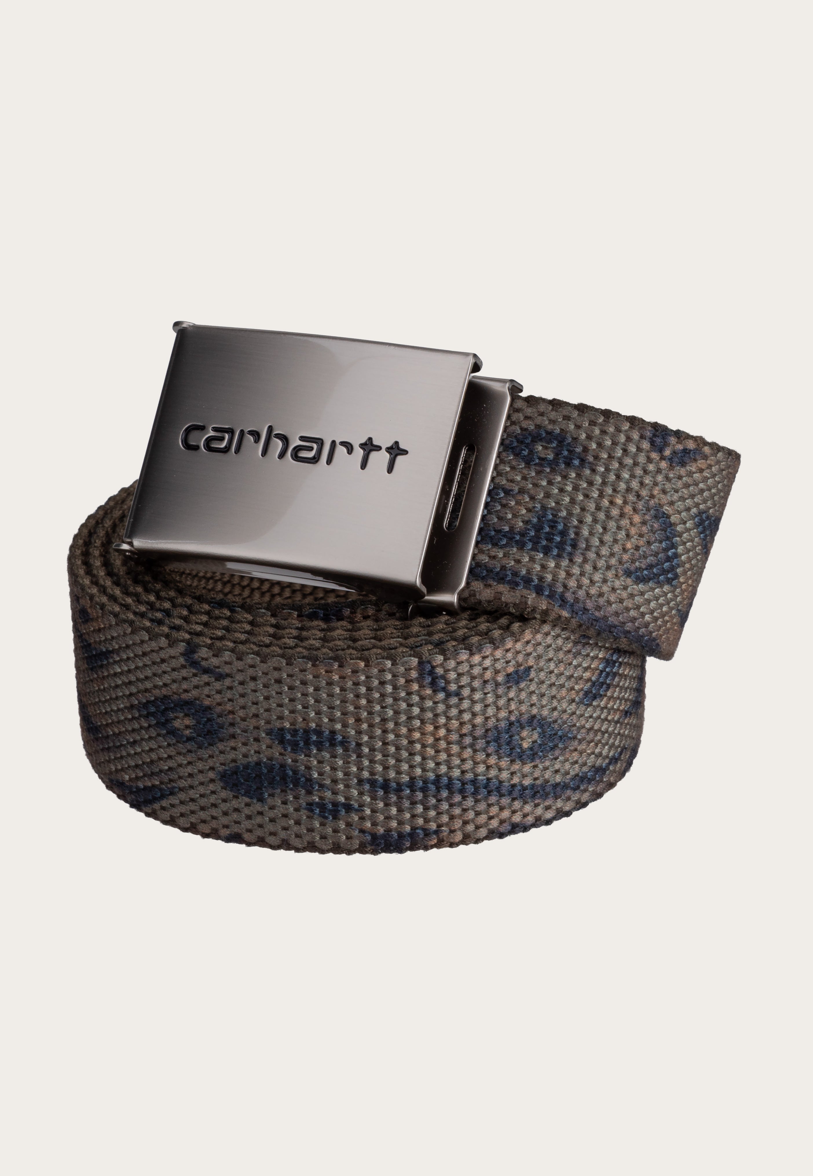 Carhartt WIP - Clip Chrome Duck Feather Print Cypress - Belt | Neutral-Image