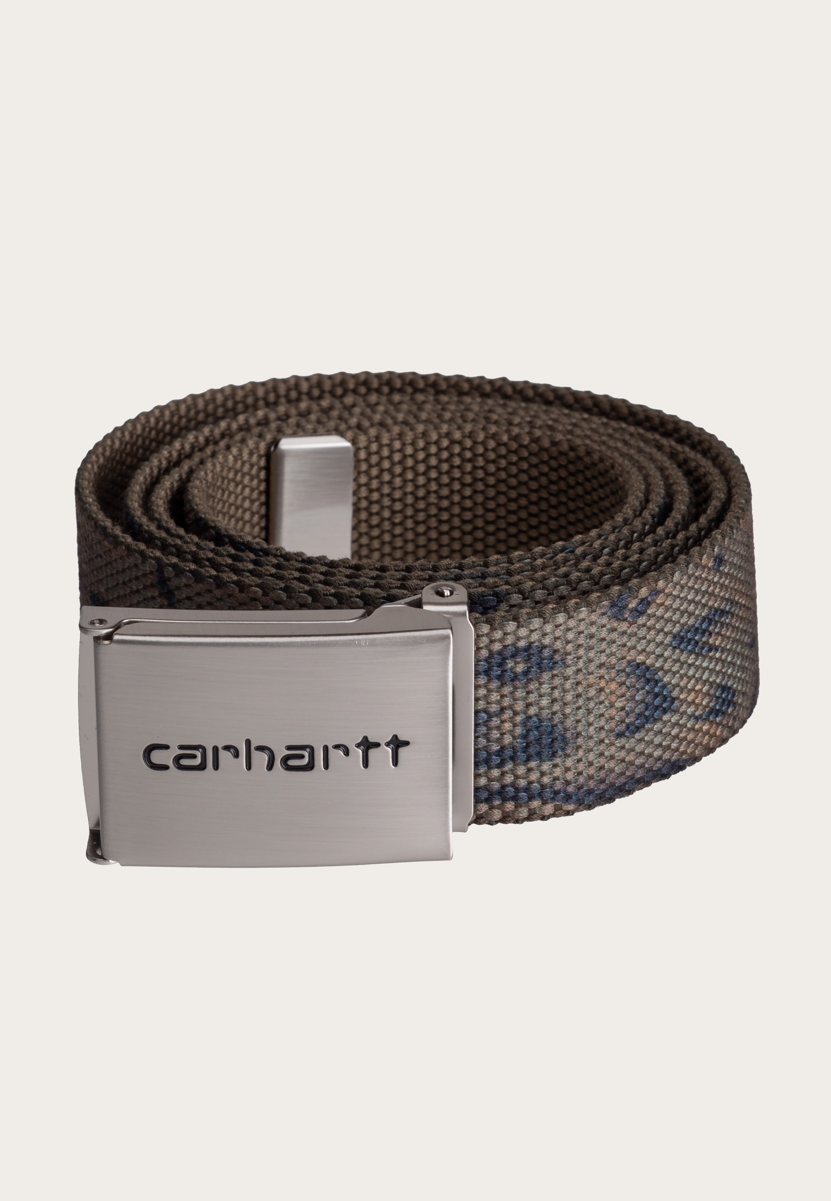 Carhartt WIP - Clip Chrome Duck Feather Print Cypress - Belt | Neutral-Image