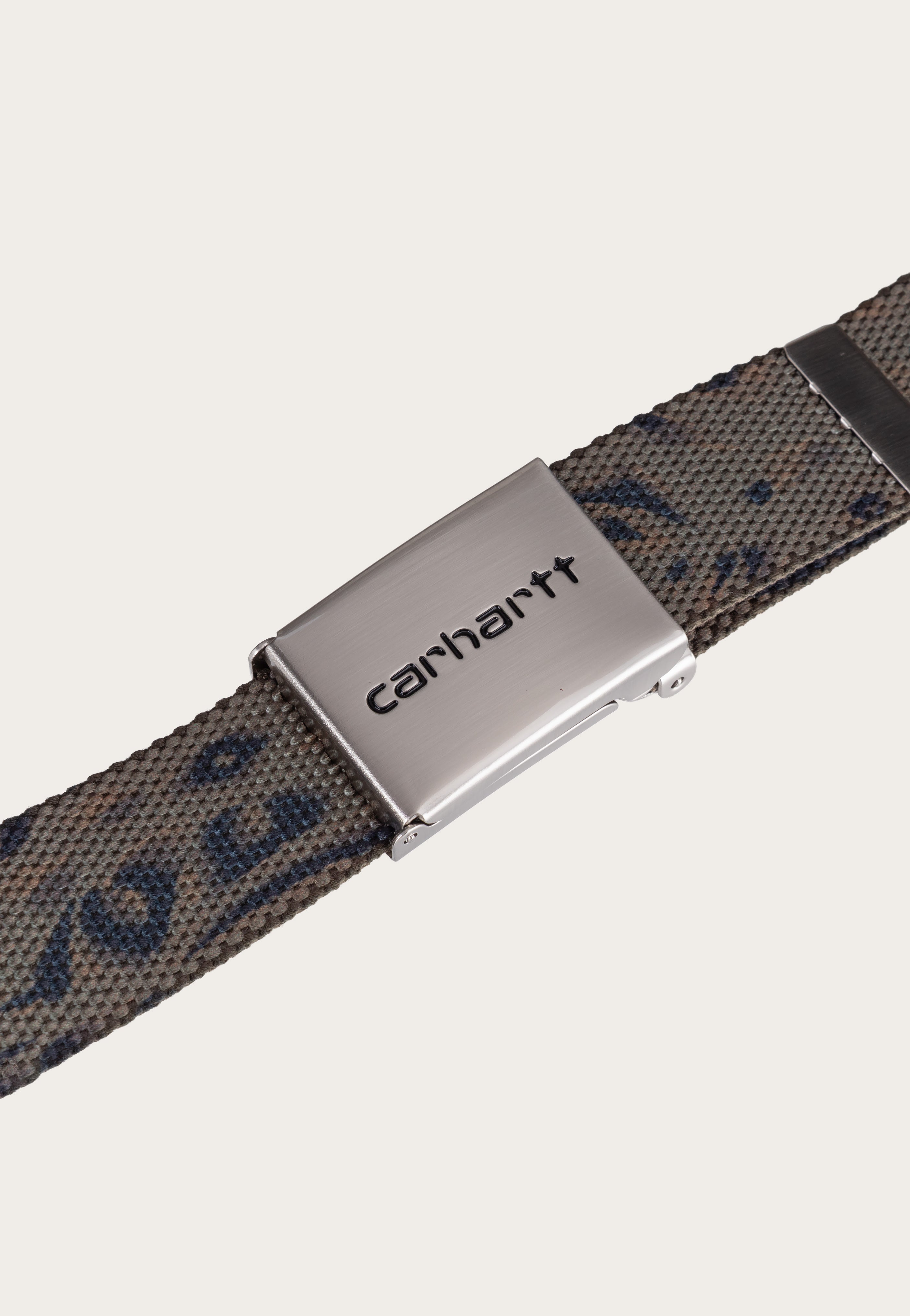 Carhartt WIP - Clip Chrome Duck Feather Print Cypress - Belt | Neutral-Image