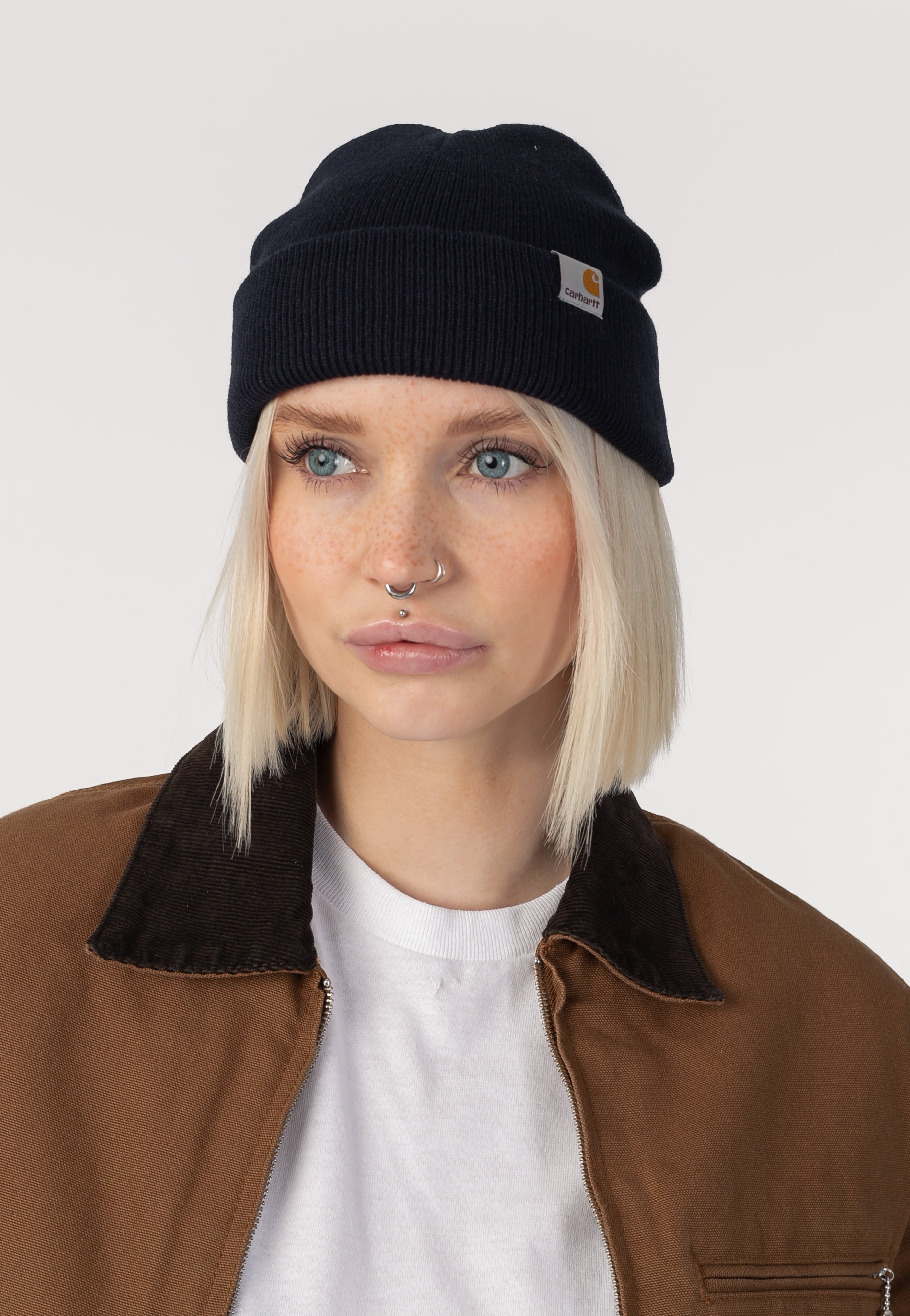Carhartt WIP - Stratus Low Dark Navy - Beanie | Neutral-Image