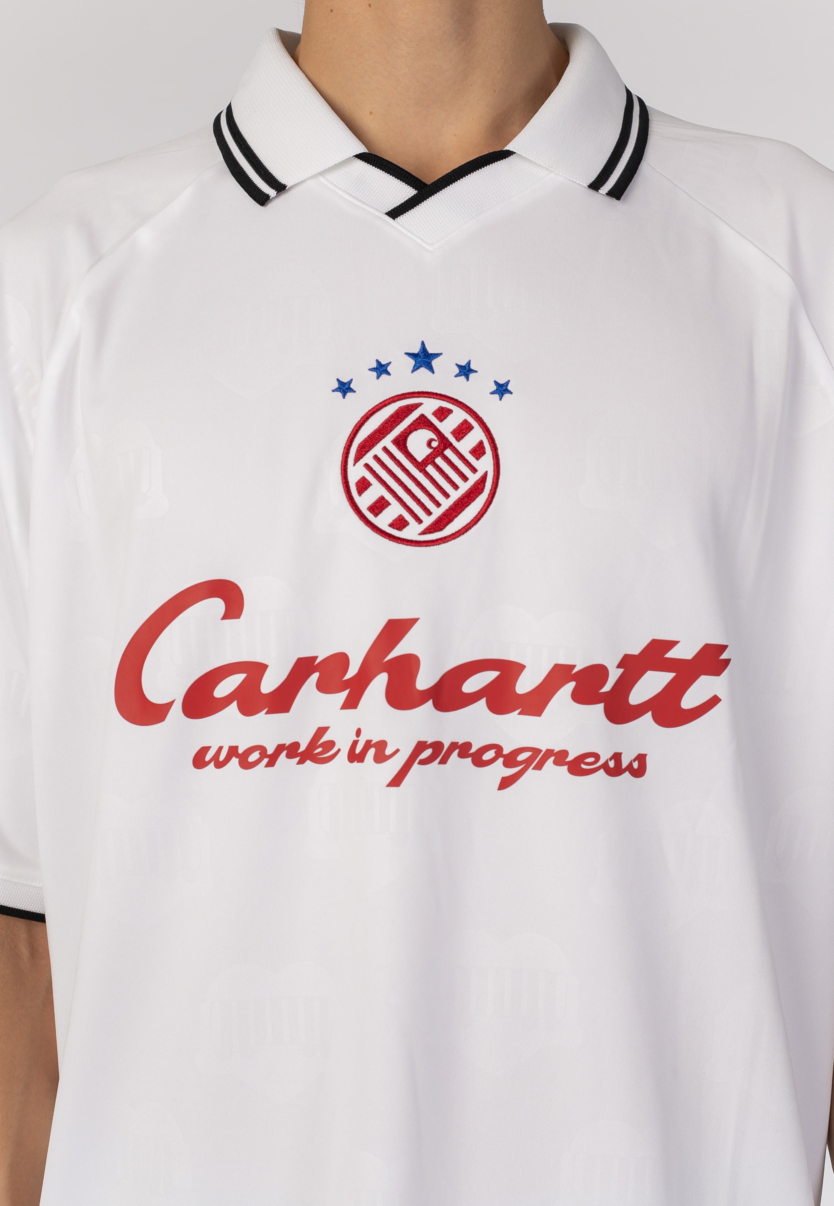 Carhartt WIP - Terrace Football Heart Train Jacquard White - T-Shirt | Men-Image