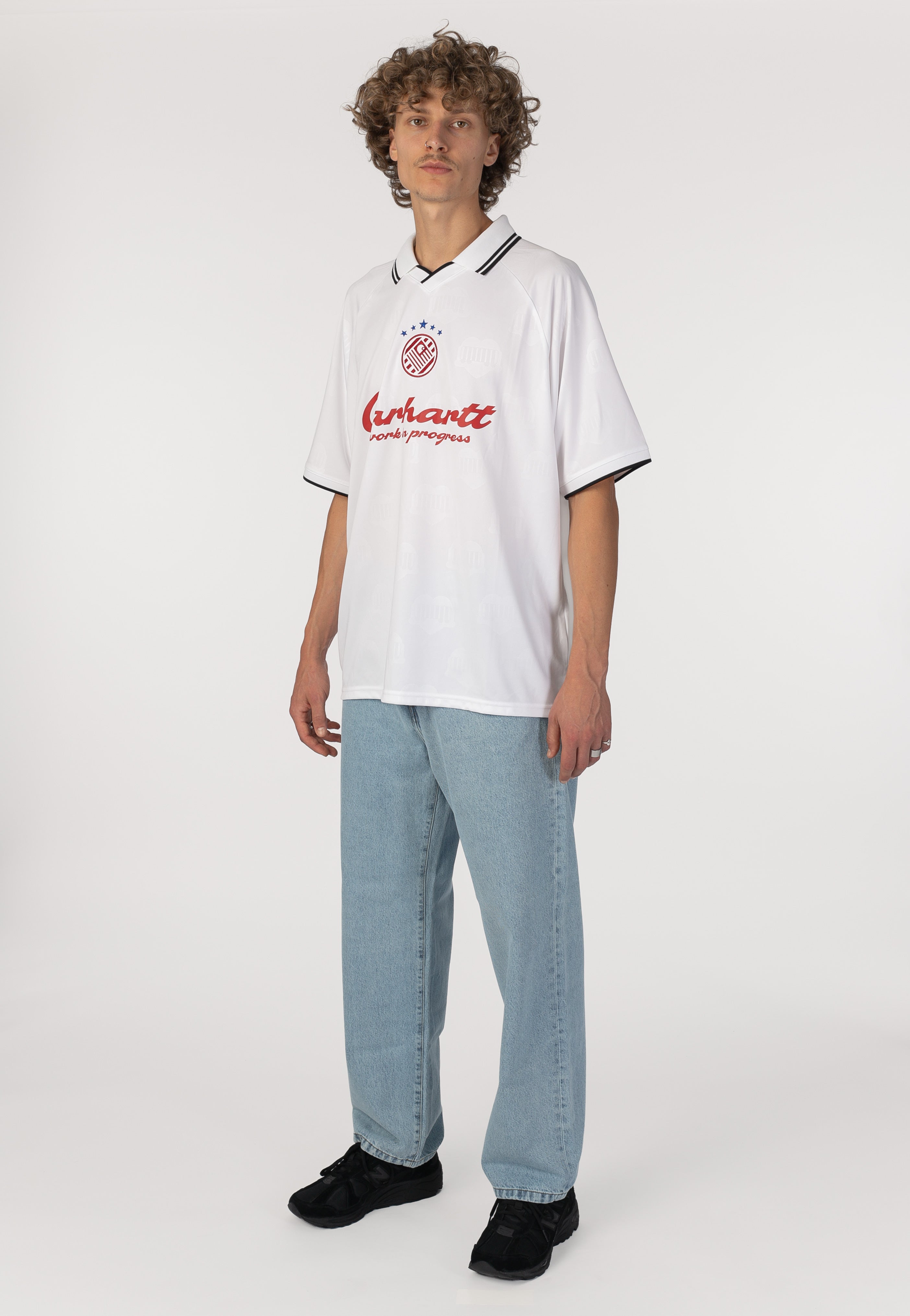 Carhartt WIP - Terrace Football Heart Train Jacquard White - T-Shirt | Men-Image