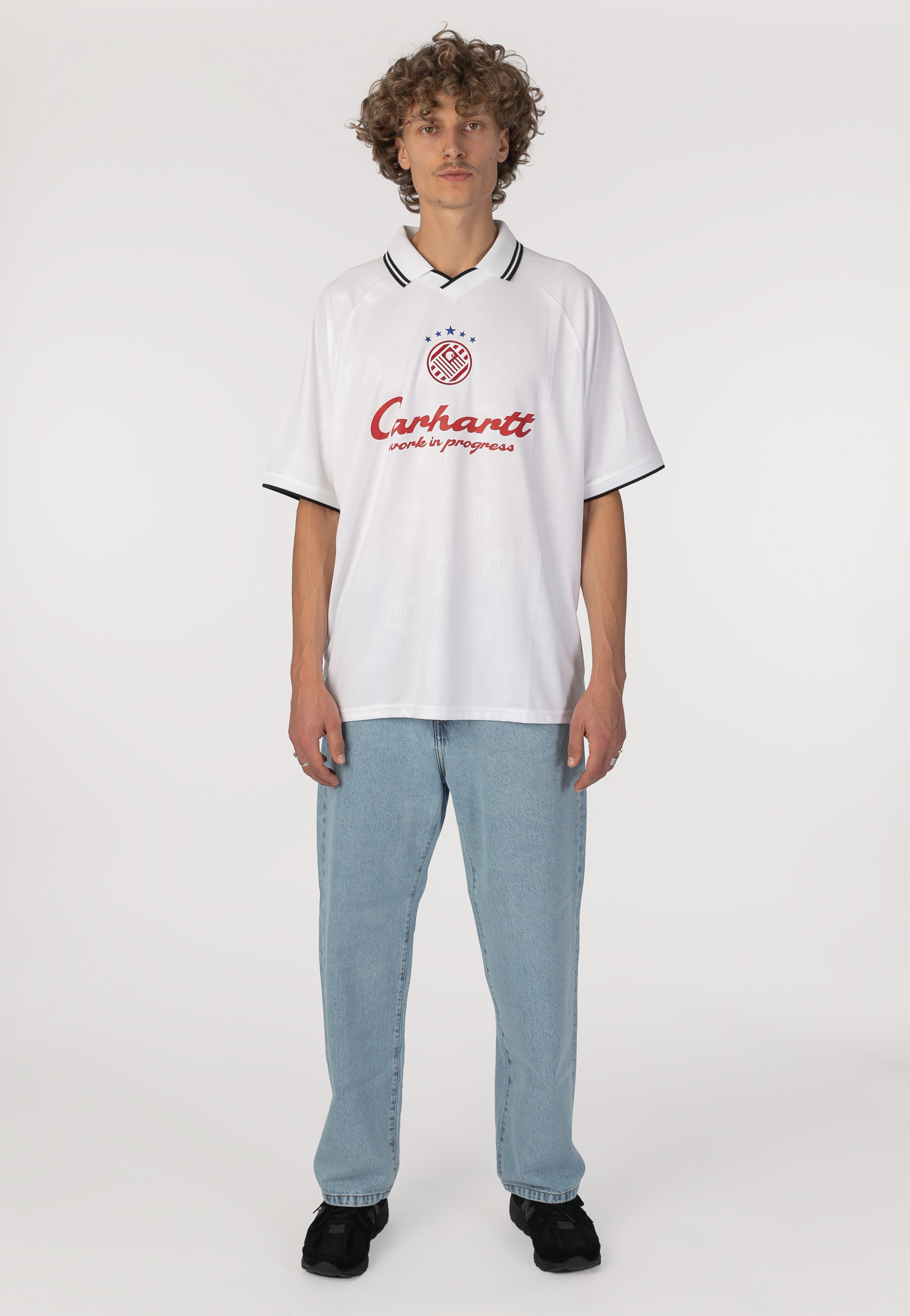 Carhartt WIP Terrace Football Heart Train Jacquard White - T-Shirt