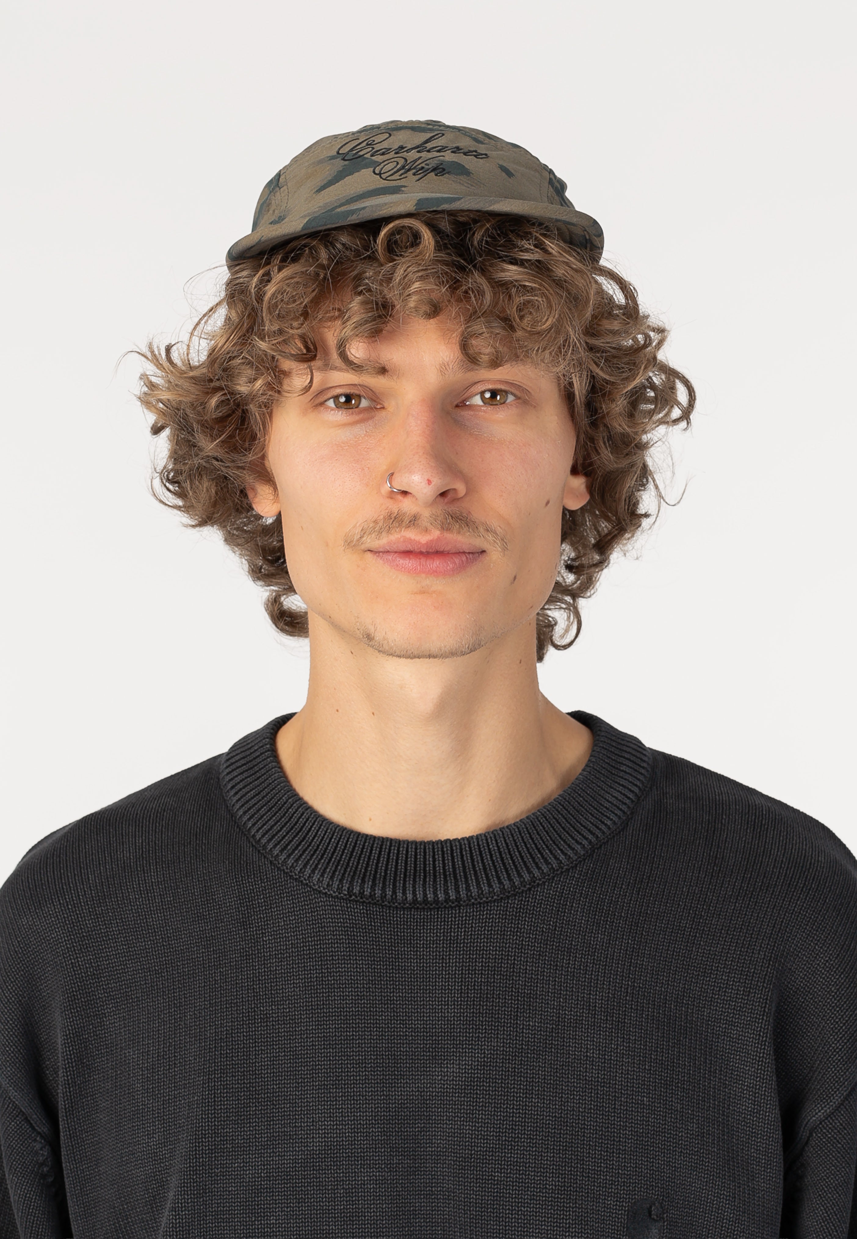 Carhartt WIP - Travon Duck Feather Print Cypress/Black - Cap | Neutral-Image