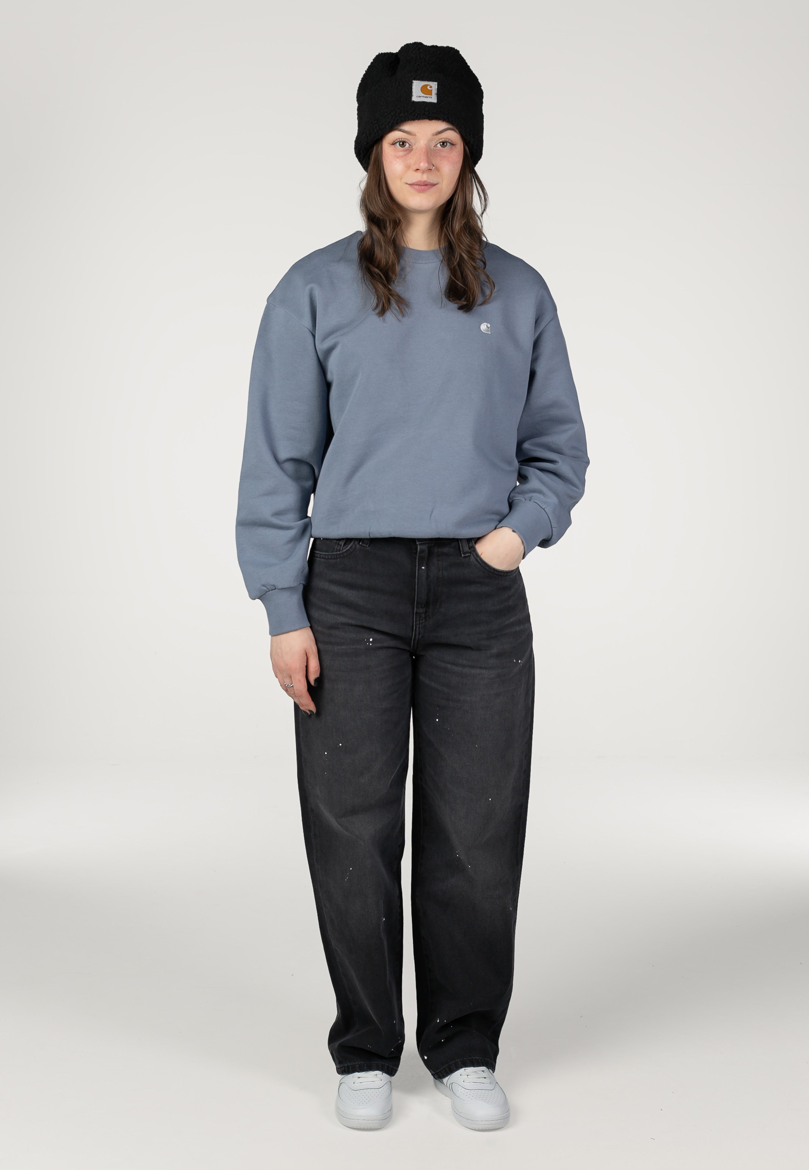 Carhartt WIP - W' Arin Destroy Wash Black - Pants | Women-Image