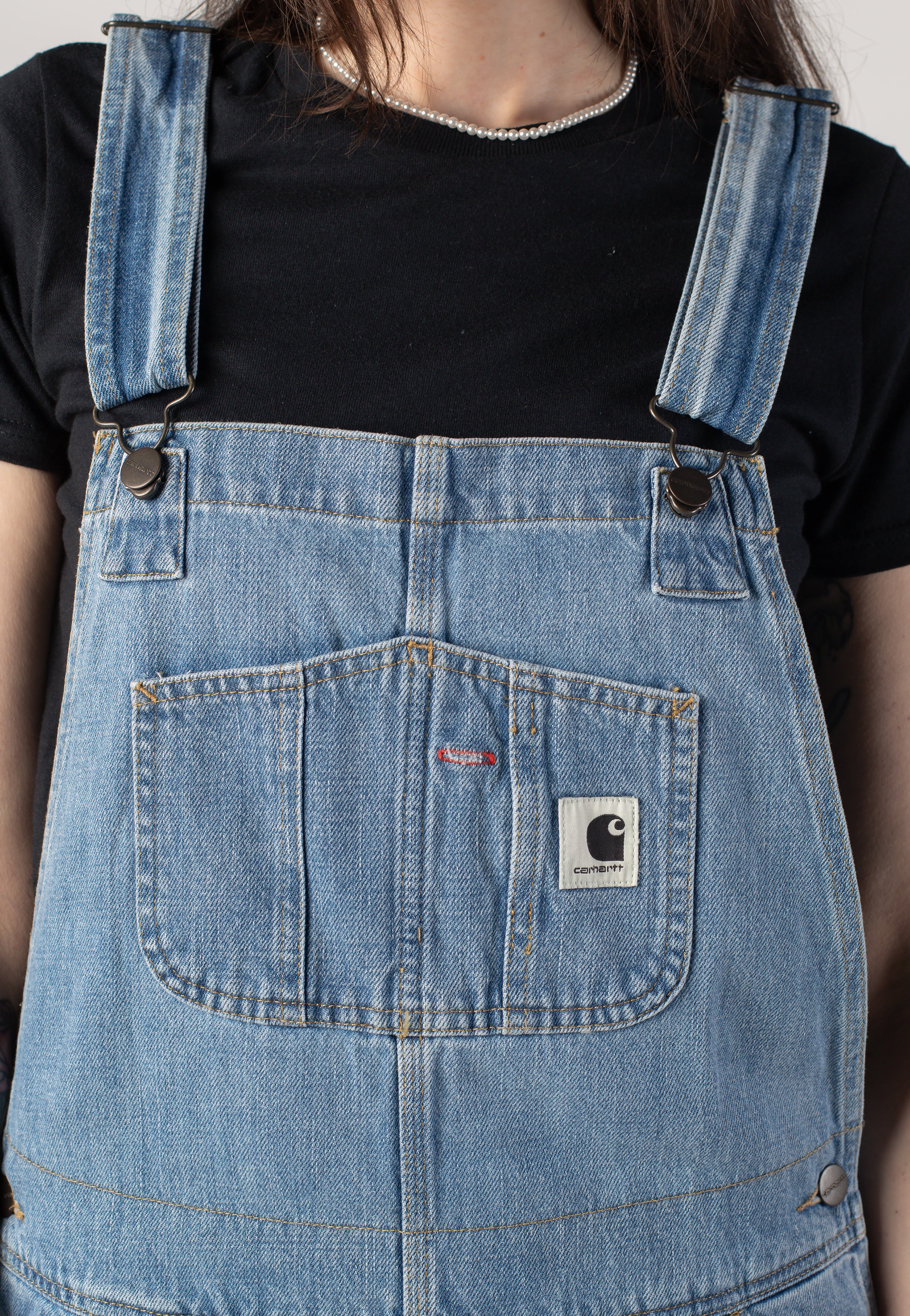 Carhartt WIP - W' Bib Overall Straight Burst Washed Blue - Pants | Women-Image