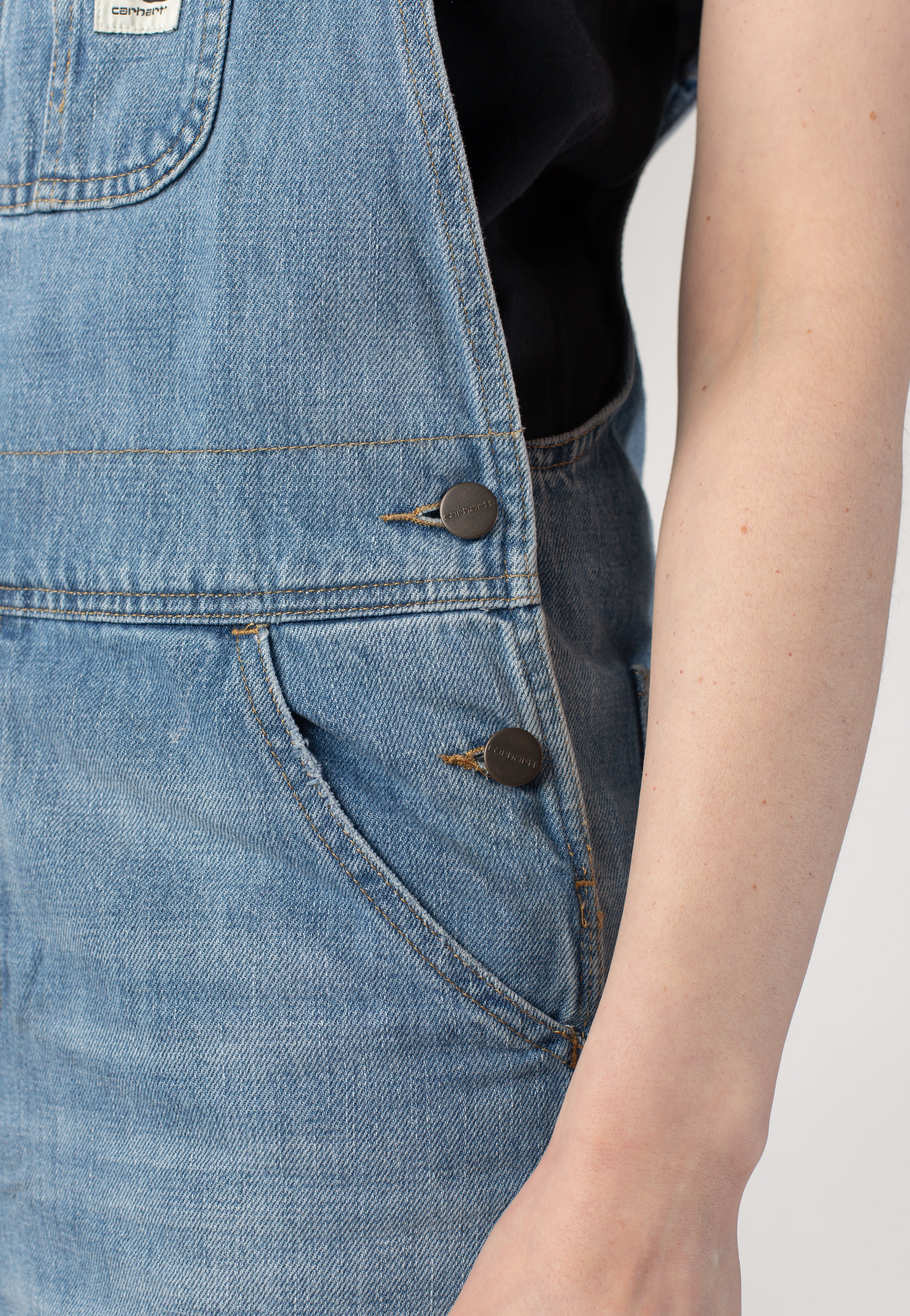 Carhartt WIP - W' Bib Overall Straight Burst Washed Blue - Pants | Women-Image