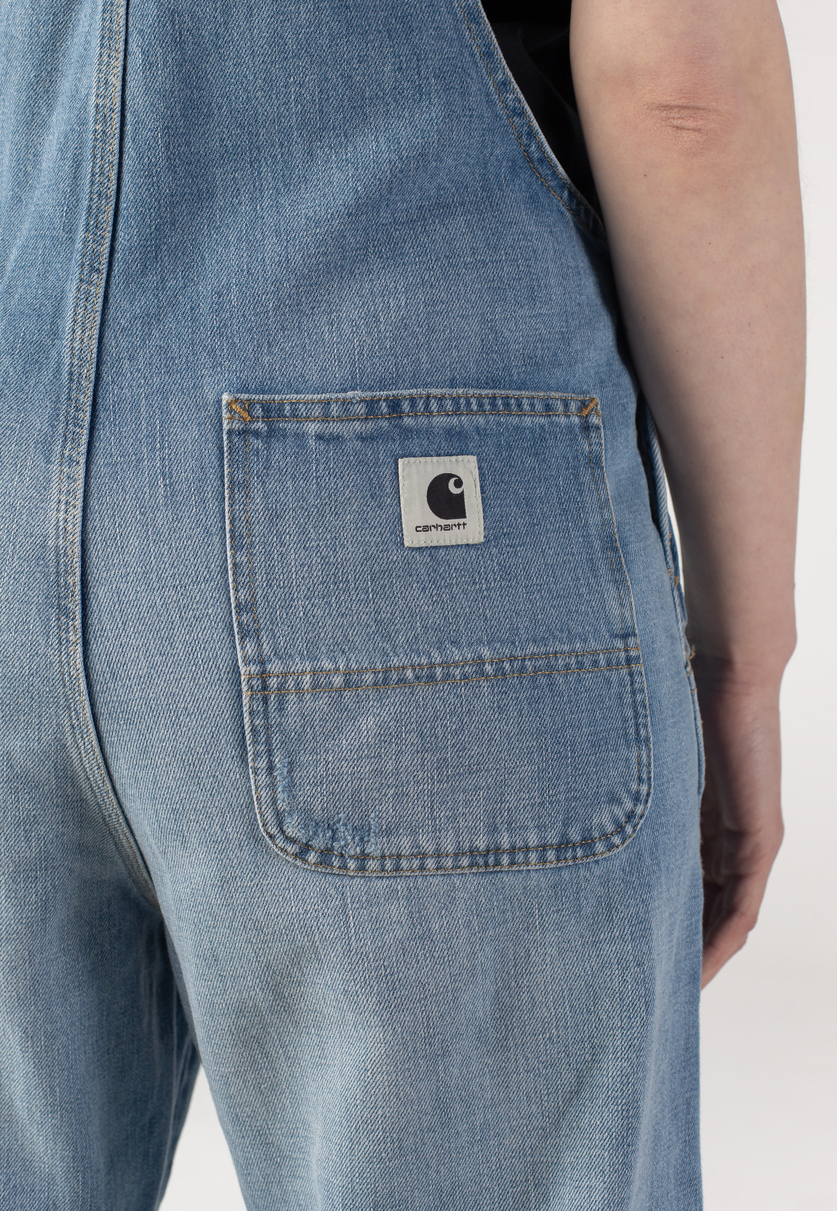 Carhartt WIP - W' Bib Overall Straight Burst Washed Blue - Pants | Women-Image