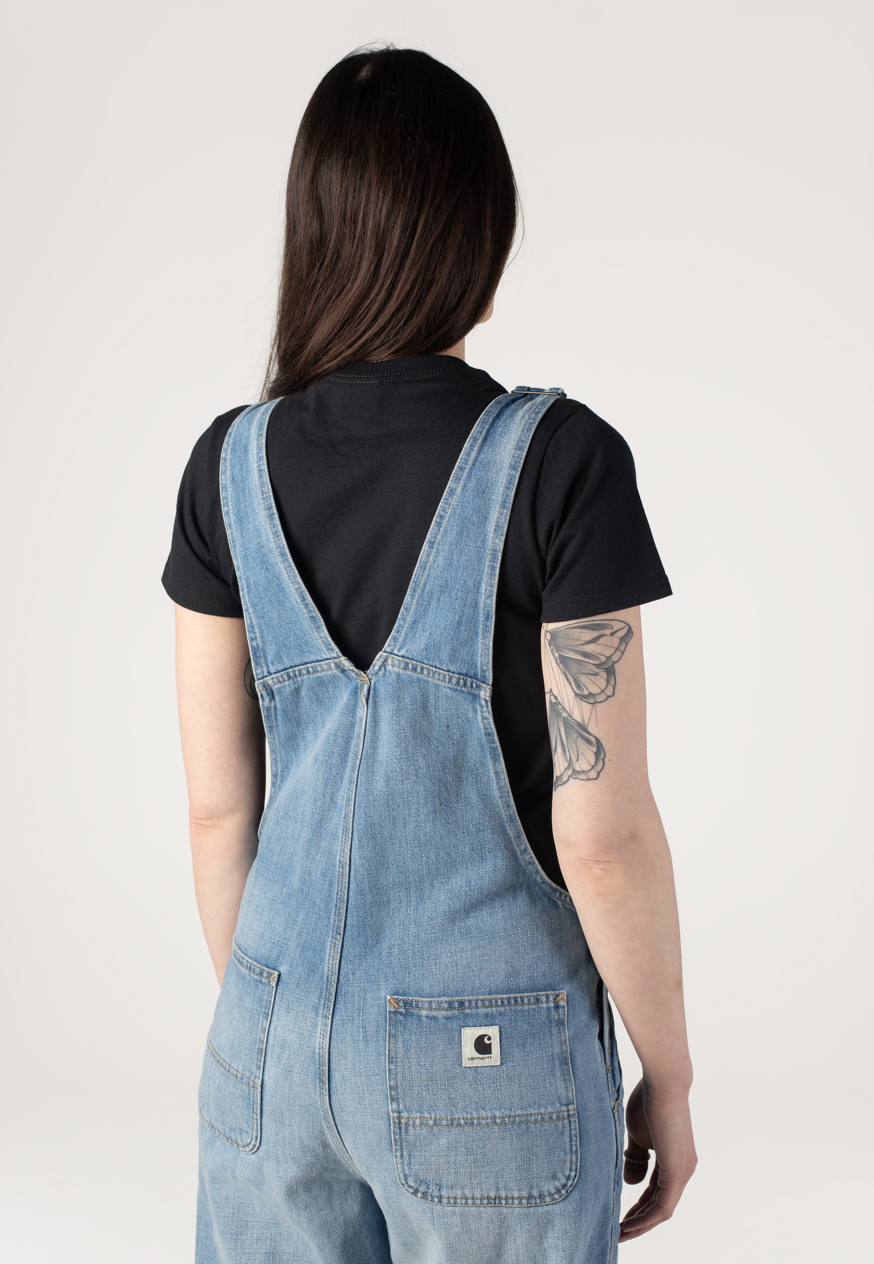 Carhartt WIP - W' Bib Overall Straight Burst Washed Blue - Pants | Women-Image