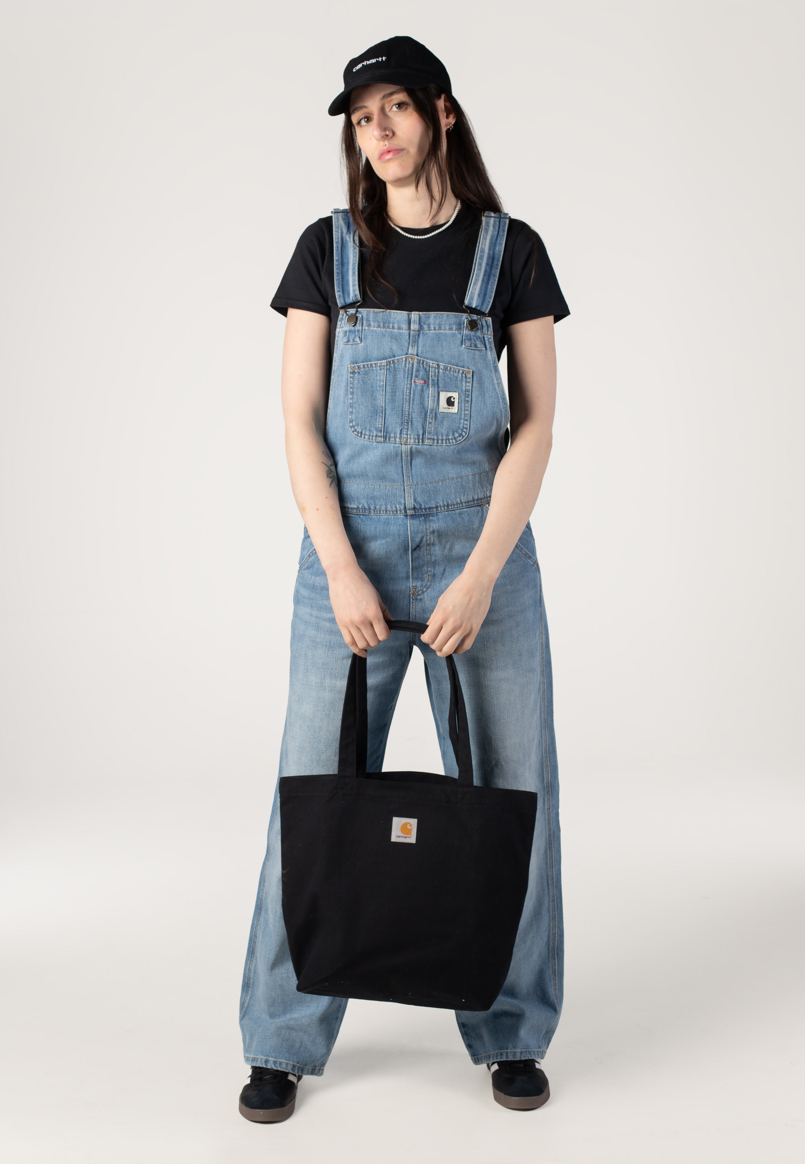 Carhartt WIP - W' Bib Overall Straight Burst Washed Blue - Pants | Women-Image