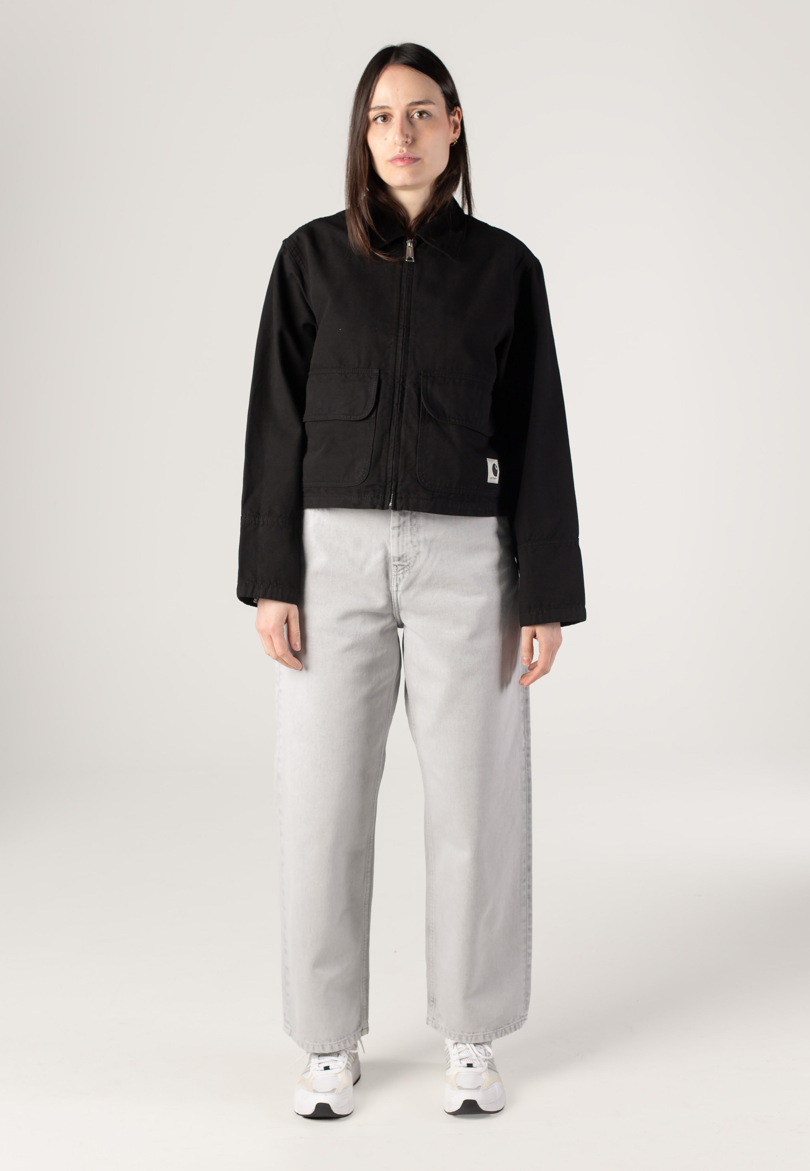 Carhartt WIP - W' Brandon Chalk Wash Black - Pants | Women-Image