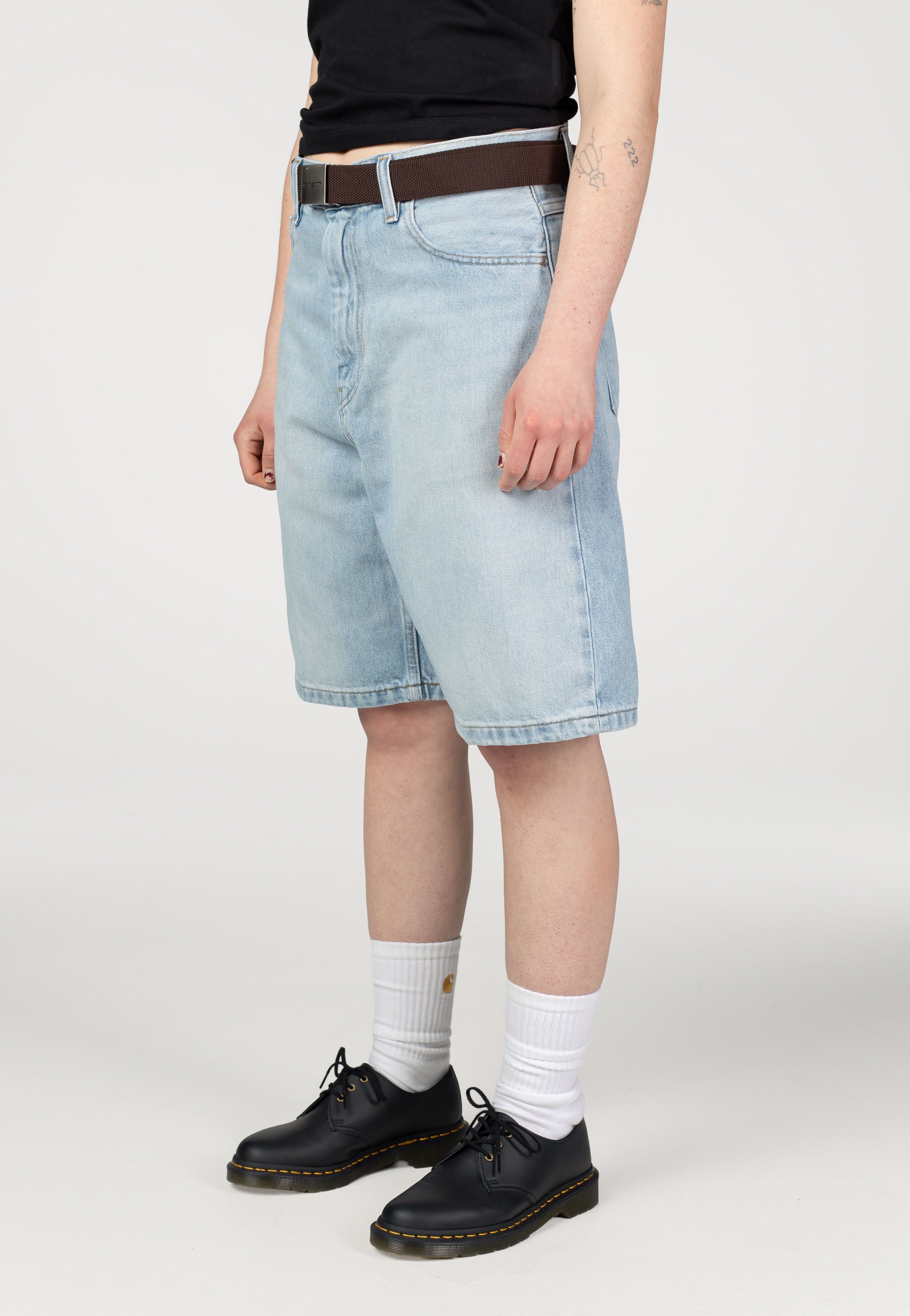 Carhartt WIP - W' Brandon Heavy Worn Bleached Blue - Shorts | Women-Image