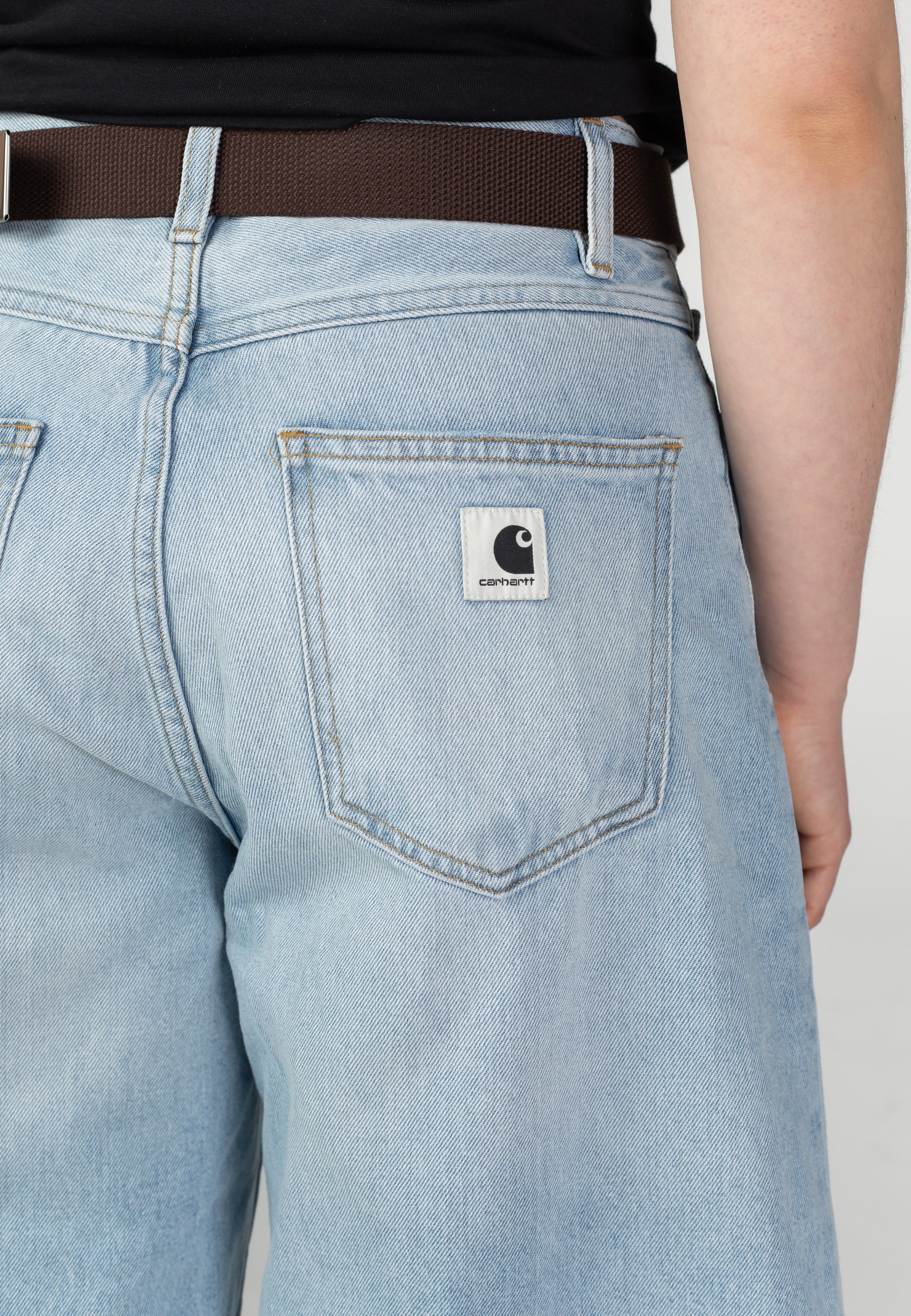 Carhartt WIP - W' Brandon Heavy Worn Bleached Blue - Shorts | Women-Image