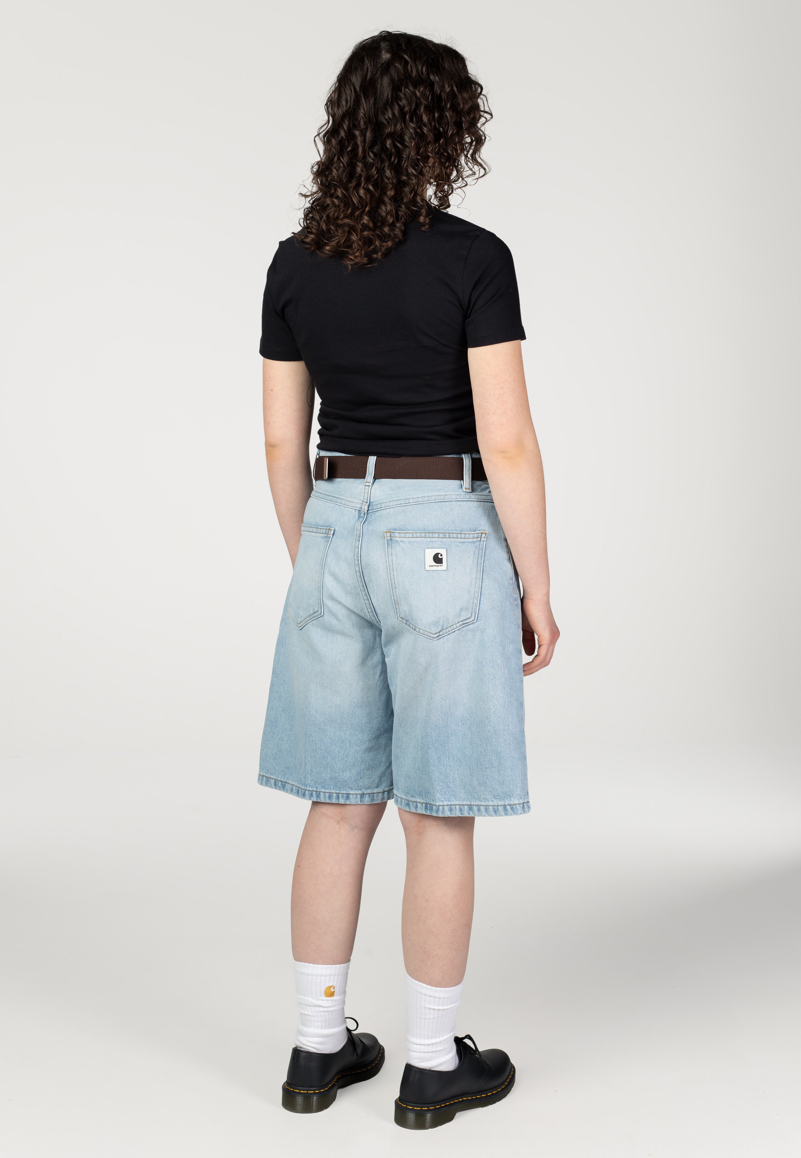 Carhartt WIP - W' Brandon Heavy Worn Bleached Blue - Shorts | Women-Image
