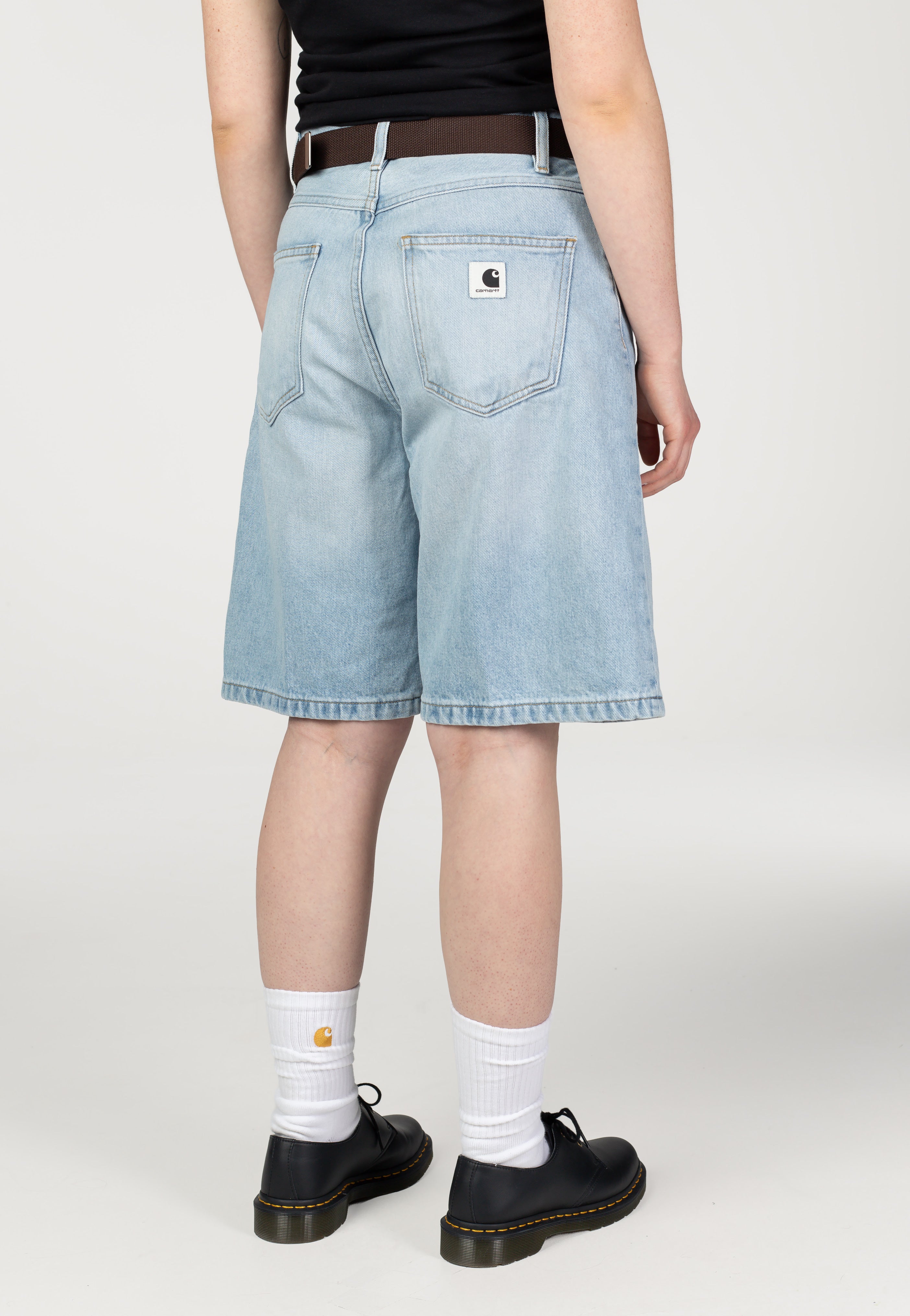 Carhartt WIP - W' Brandon Heavy Worn Bleached Blue - Shorts | Women-Image