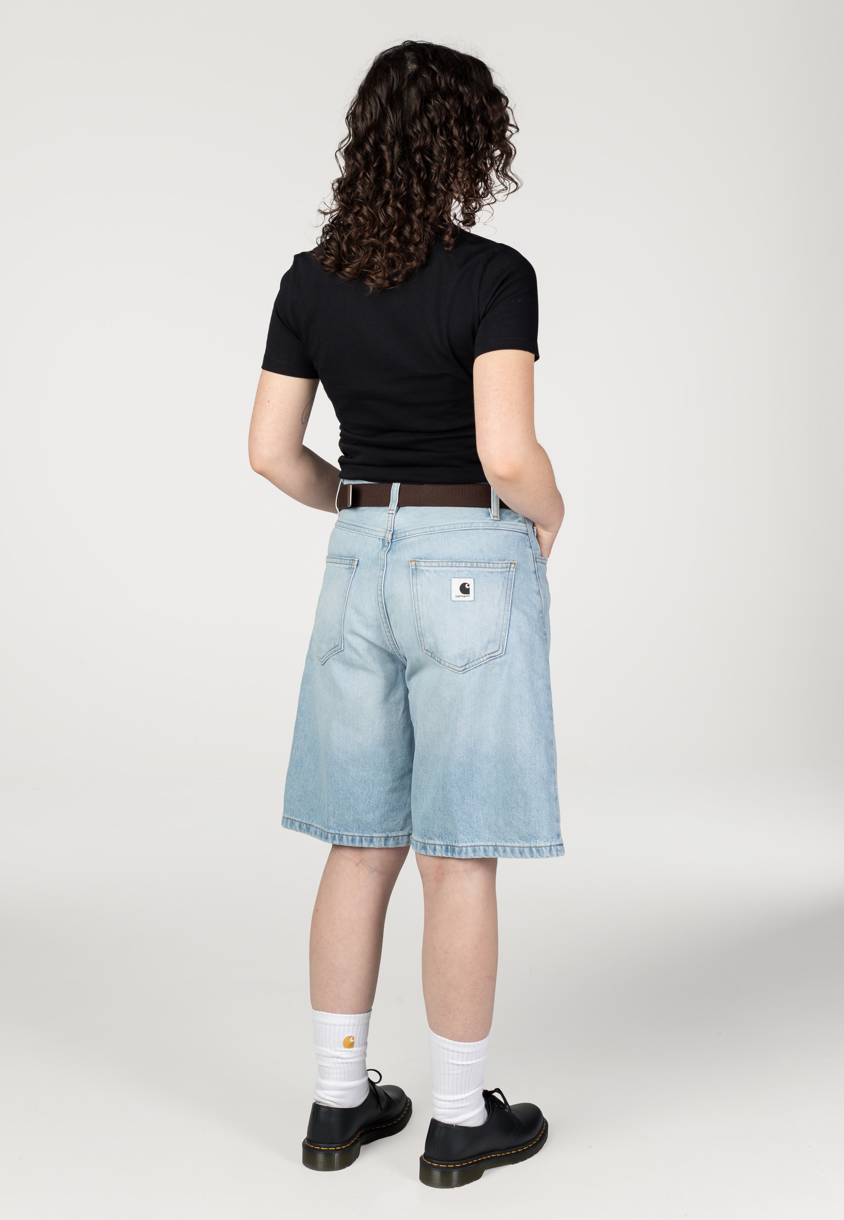 Carhartt WIP - W' Brandon Heavy Worn Bleached Blue - Shorts | Women-Image