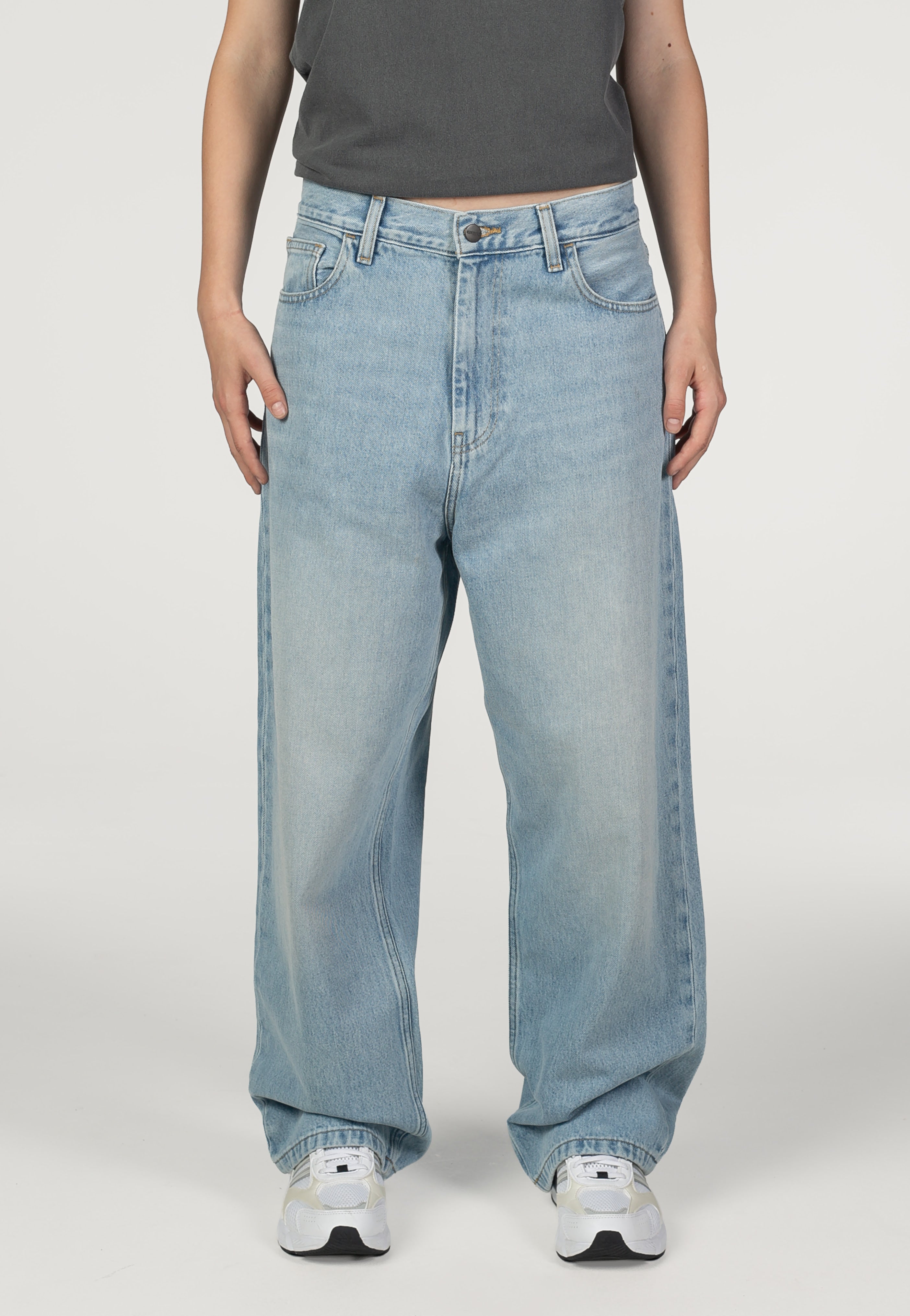 Carhartt WIP - W' Brandon Heavy Worn Bleached Blue - Pants | Women-Image