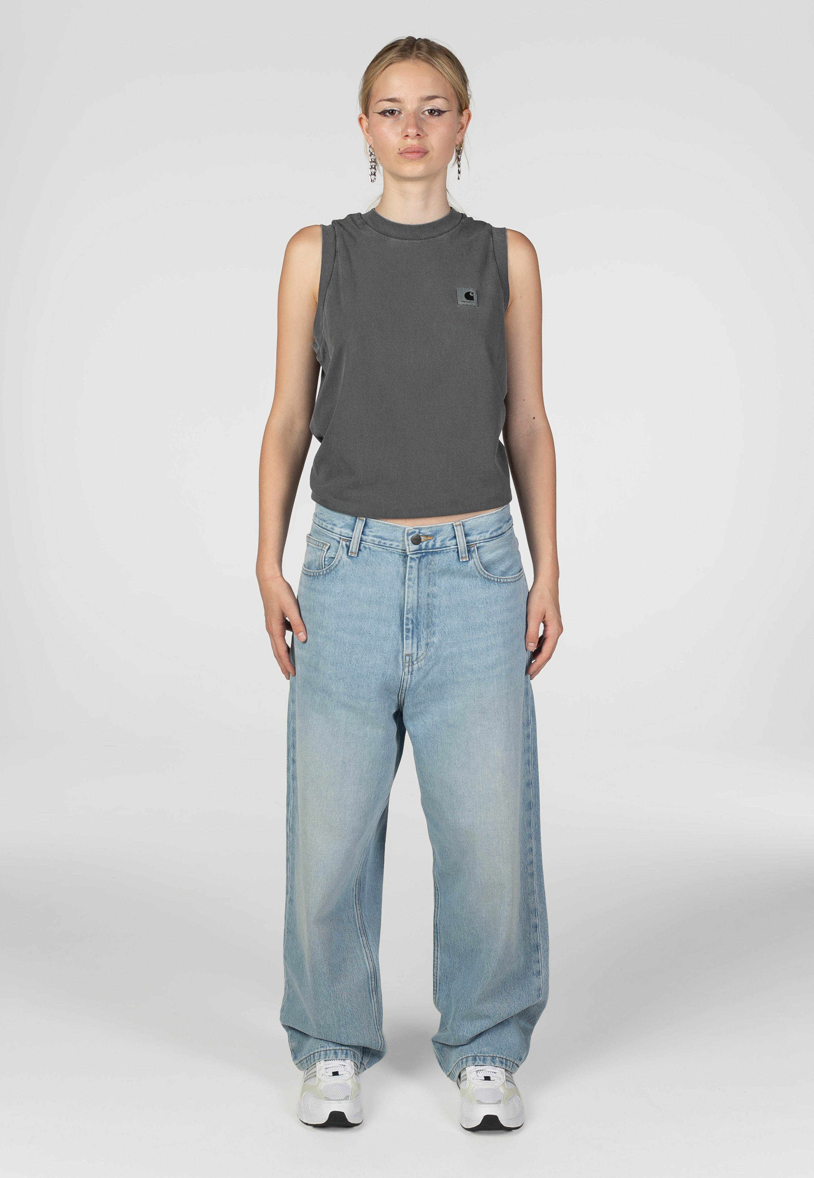 Carhartt WIP - W' Brandon Heavy Worn Bleached Blue - Pants | Women-Image