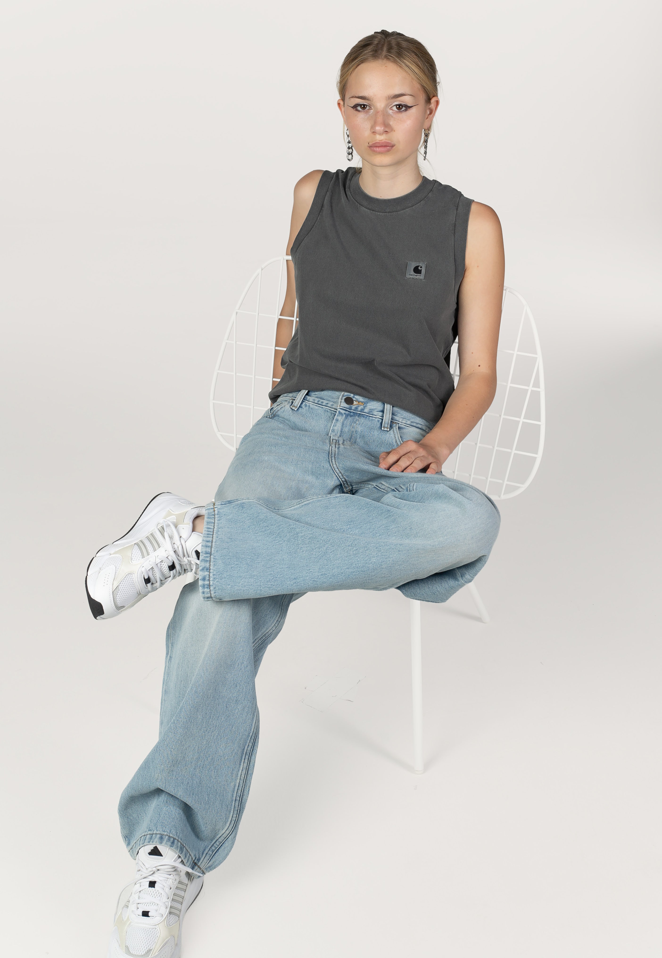 Carhartt WIP - W' Brandon Heavy Worn Bleached Blue - Pants | Women-Image