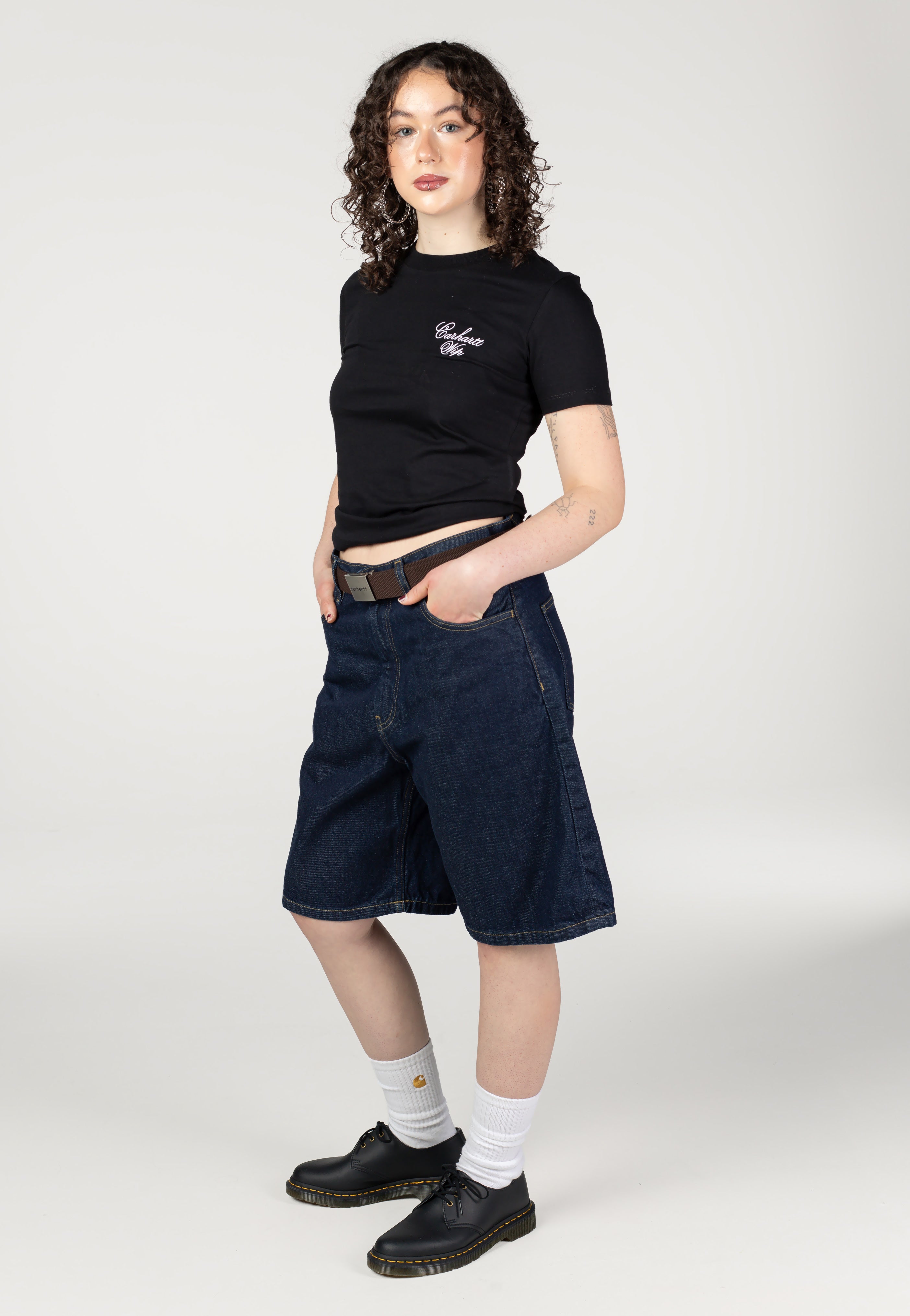 Carhartt WIP - W' Brandon Rinsed Blue - Shorts | Women-Image
