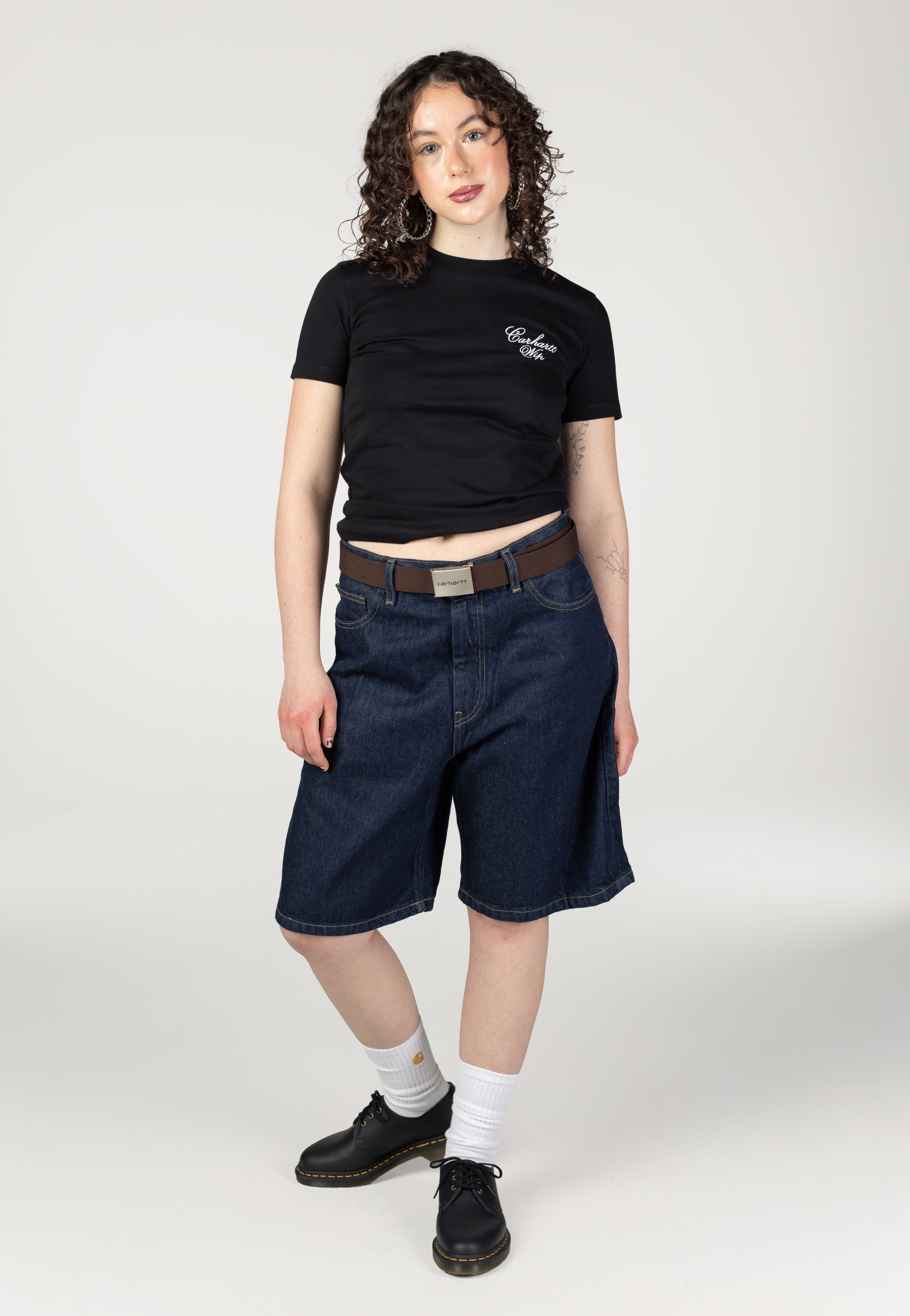 Carhartt WIP - W' Brandon Rinsed Blue - Shorts | Women-Image
