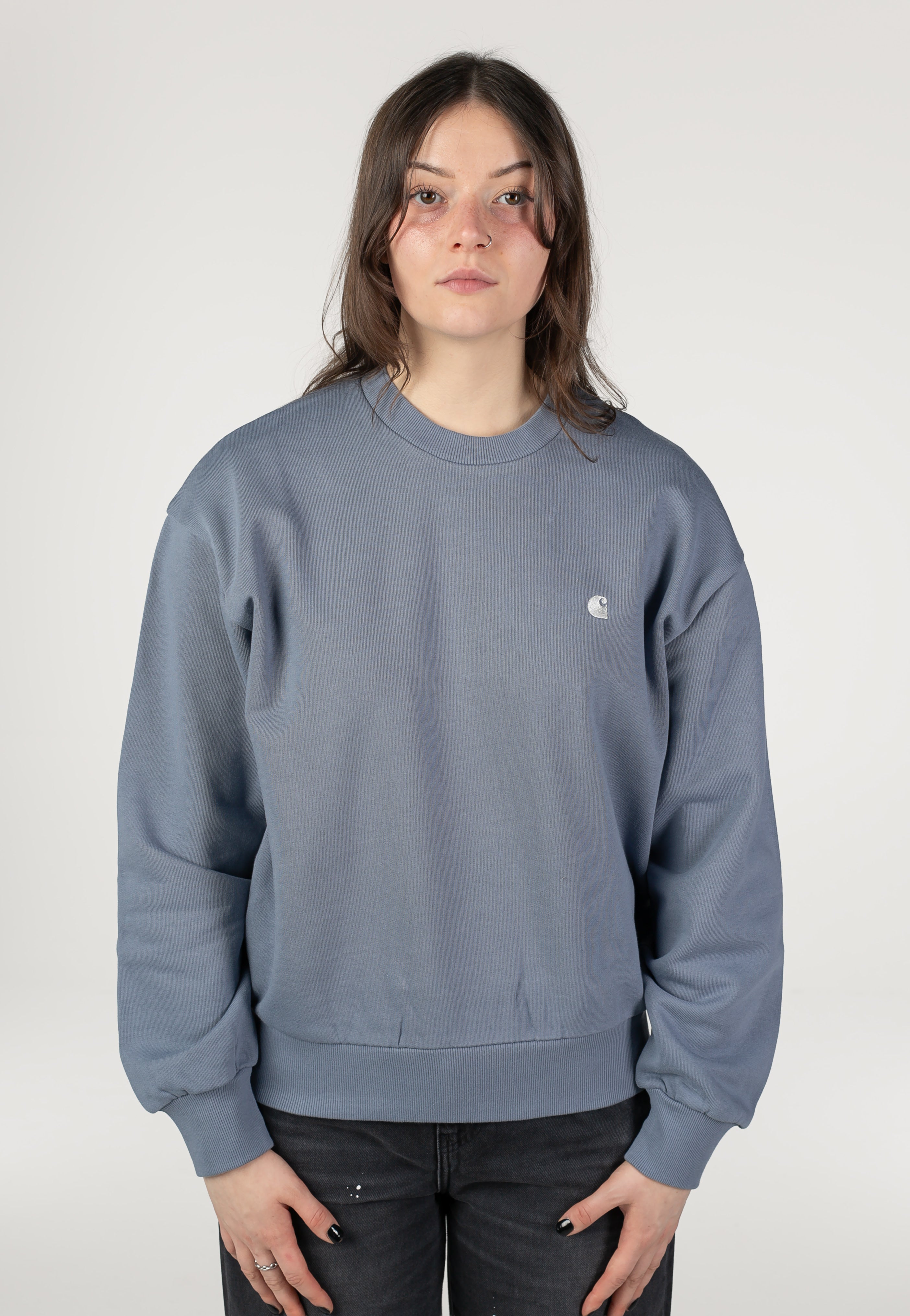 Carhartt WIP - W' Casey Shady Blue/Silver - Sweater | Women-Image