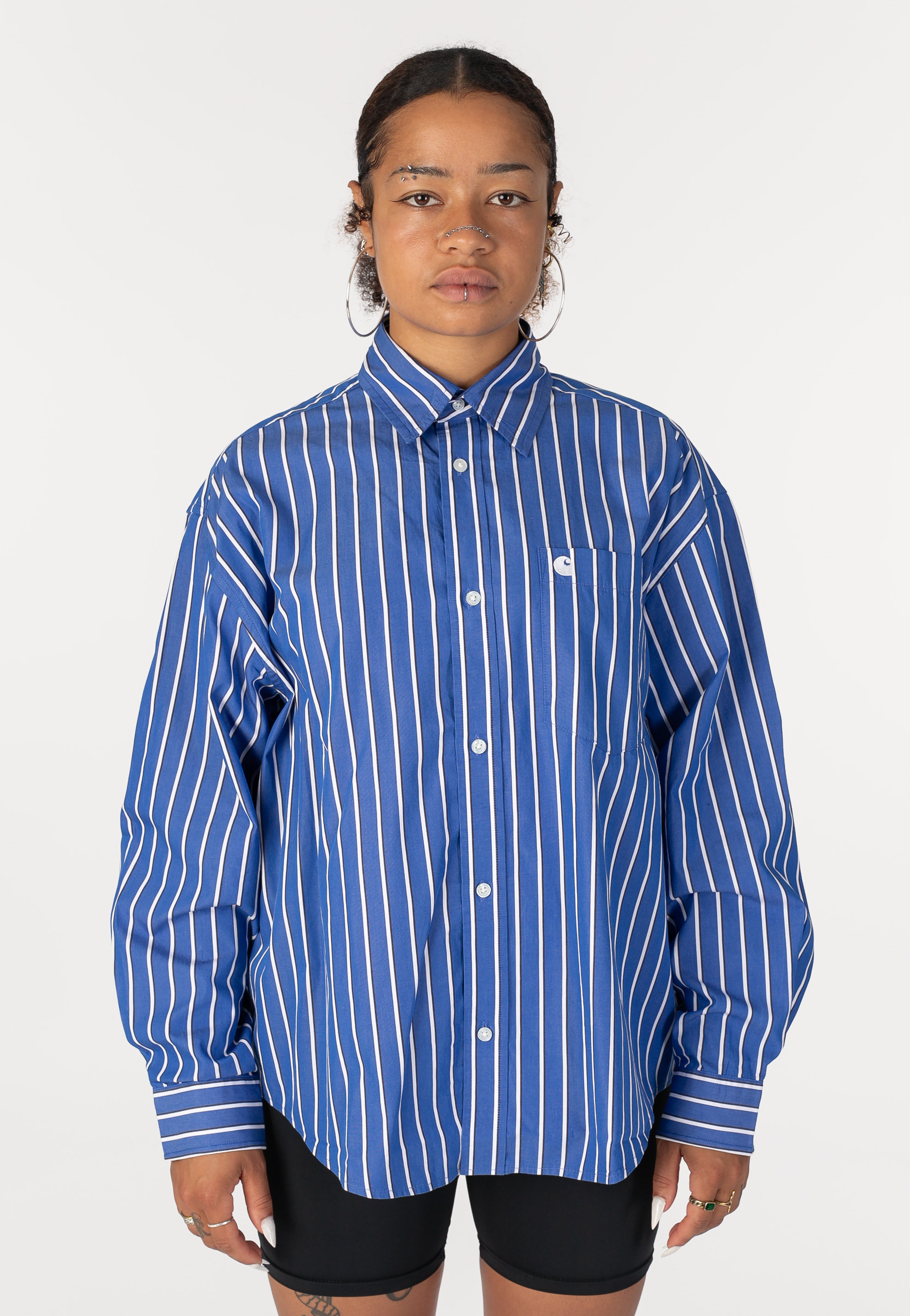 Carhartt WIP - W' Gowan Gowan Stripe/Lapis - Shirt | Women-Image